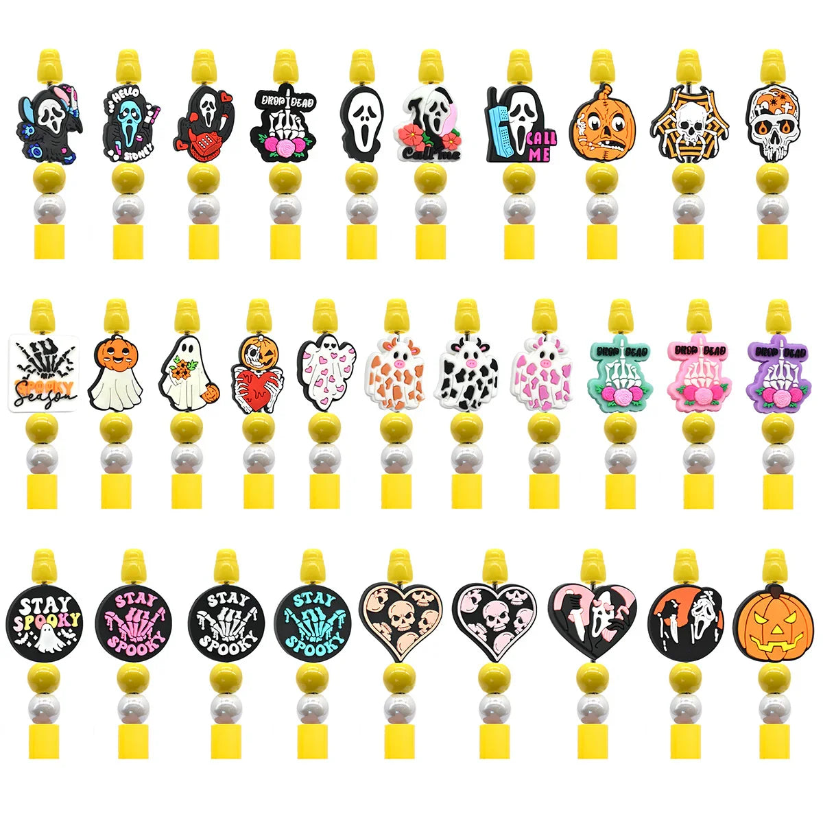 Halloween Cartoon Bead Pen Silicone Focus Beads