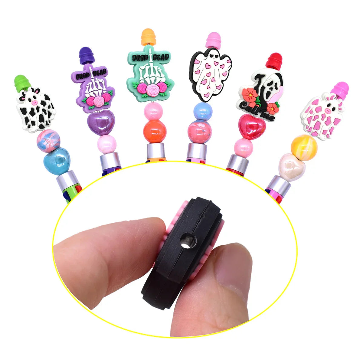 Halloween Cartoon Bead Pen Silicone Focus Beads