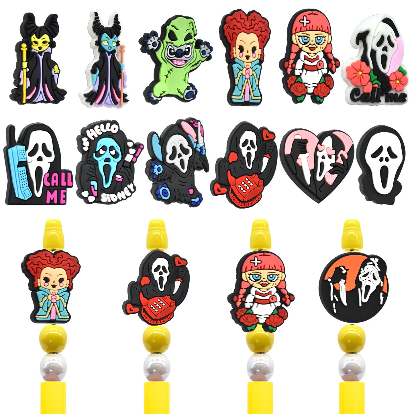 Halloween Creative Bead Jewelry Silicone Focus Beads(No Pen)