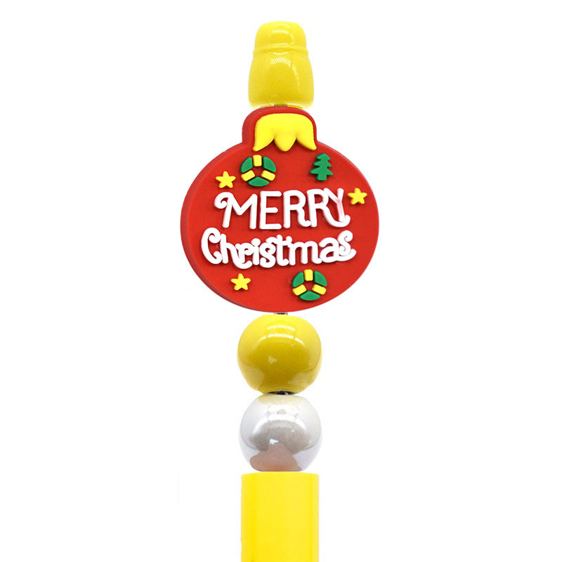Christmas Pen Beaded Party Decoration Silicone Centerpiece Beads(no pen)