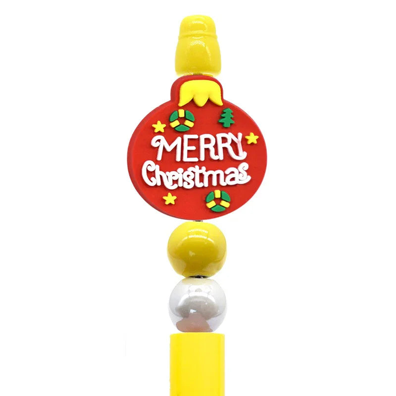 Christmas Pen Beaded Party Decoration Silicone Centerpiece Beads(no pen)