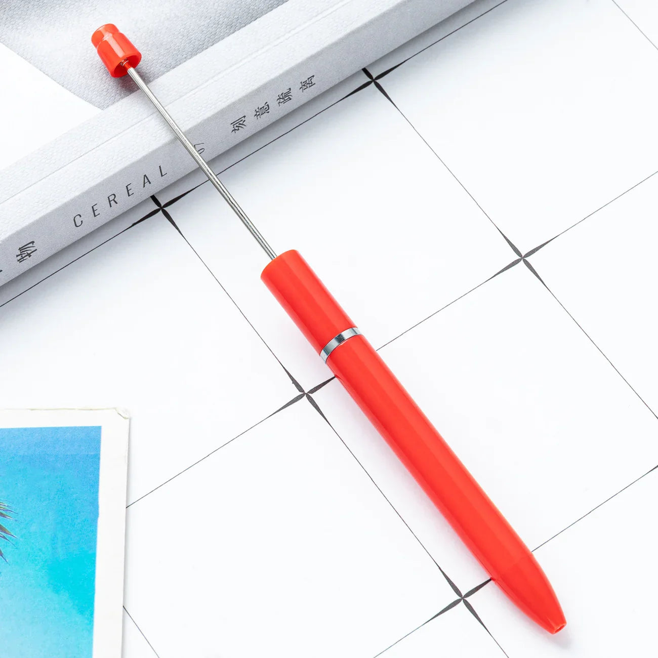 Long bead pen ins macaron puzzle cute grain pen
