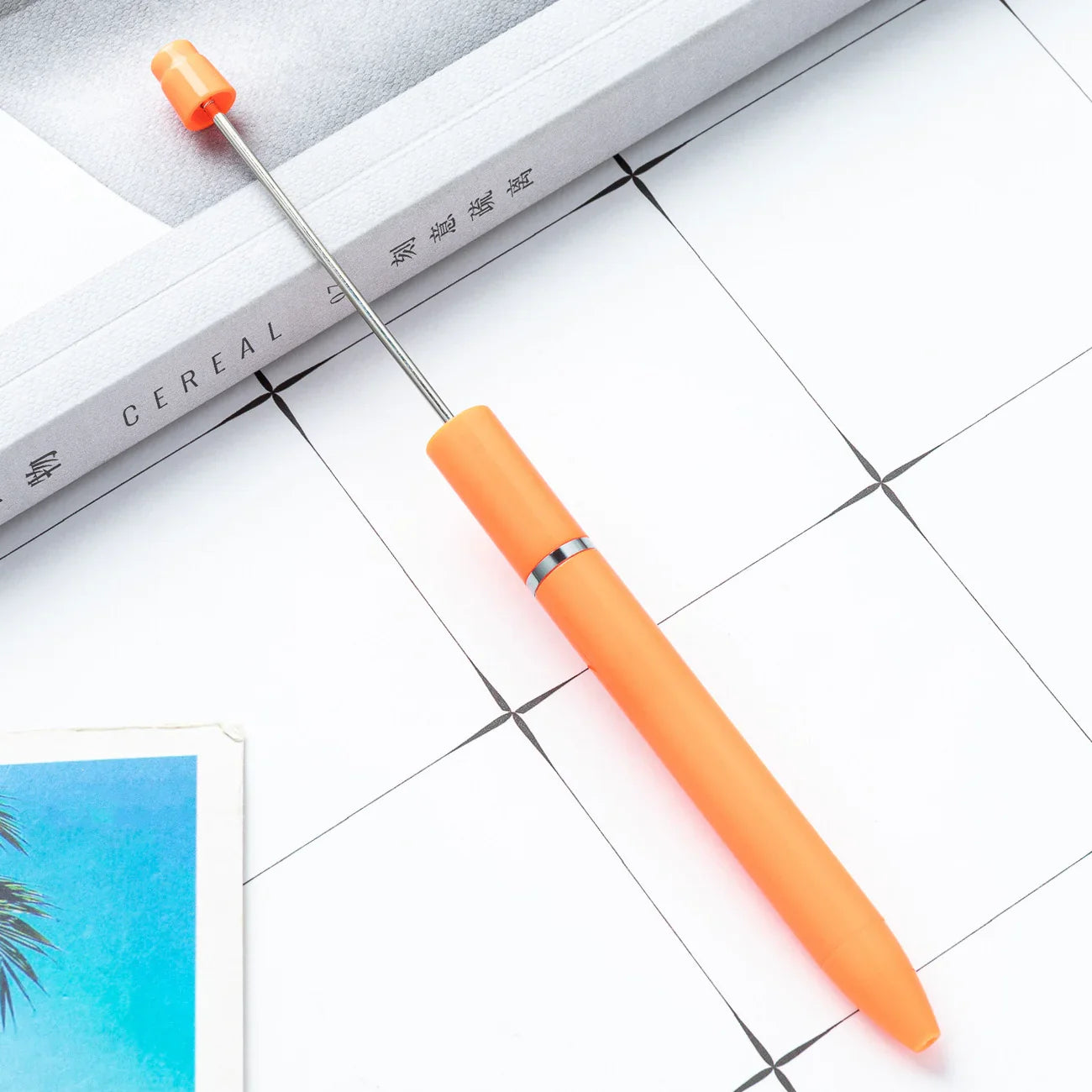 Long bead pen ins macaron puzzle cute grain pen