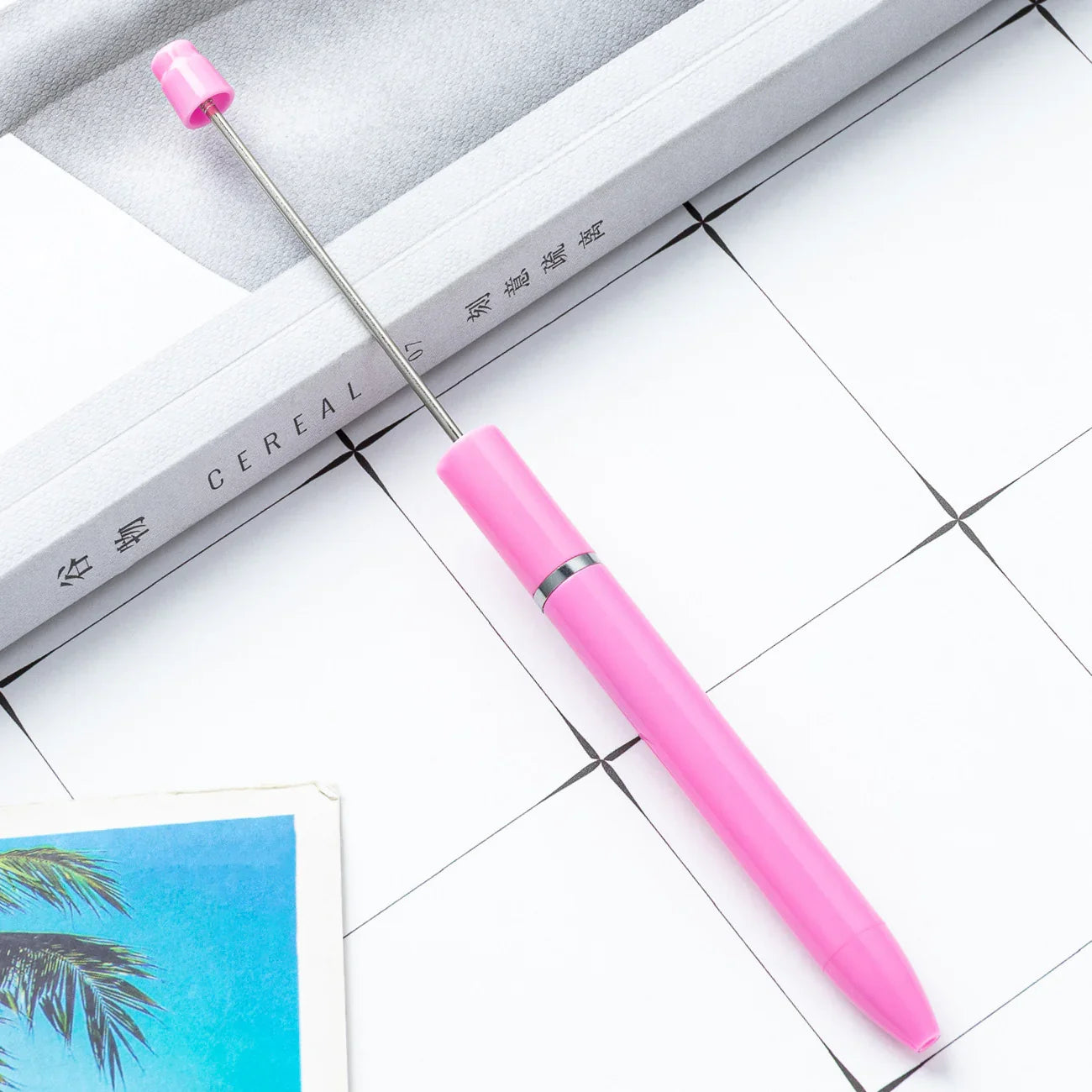 Long bead pen ins macaron puzzle cute grain pen
