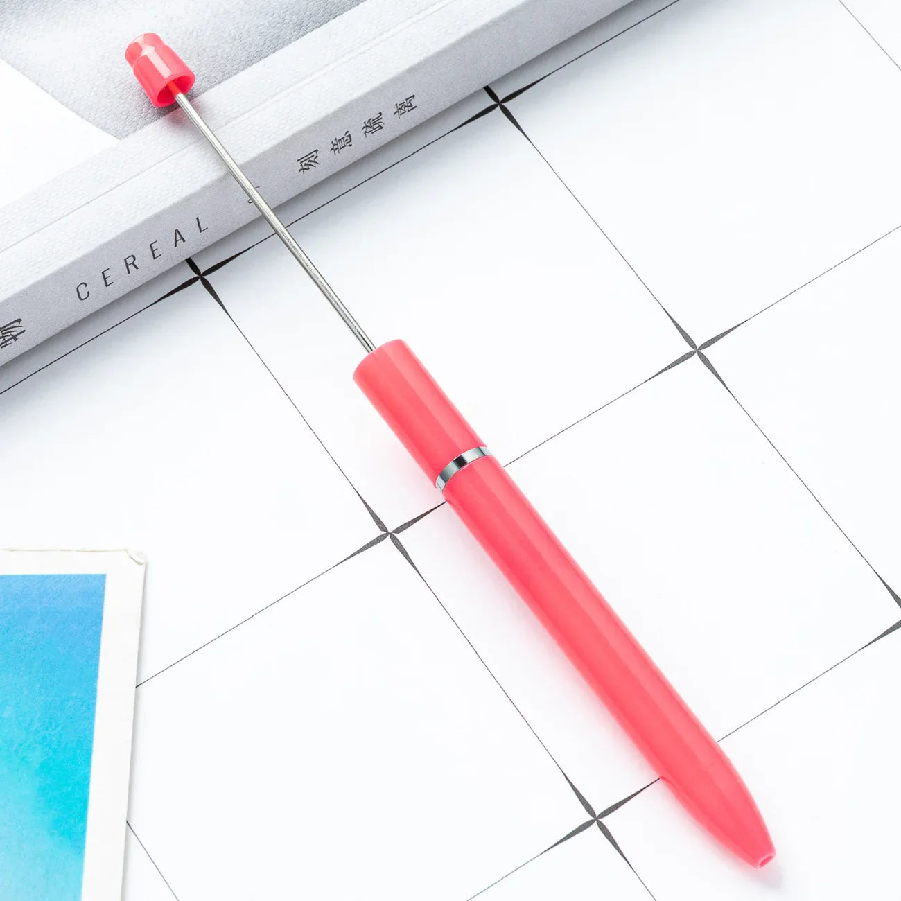 Long bead pen ins macaron puzzle cute grain pen