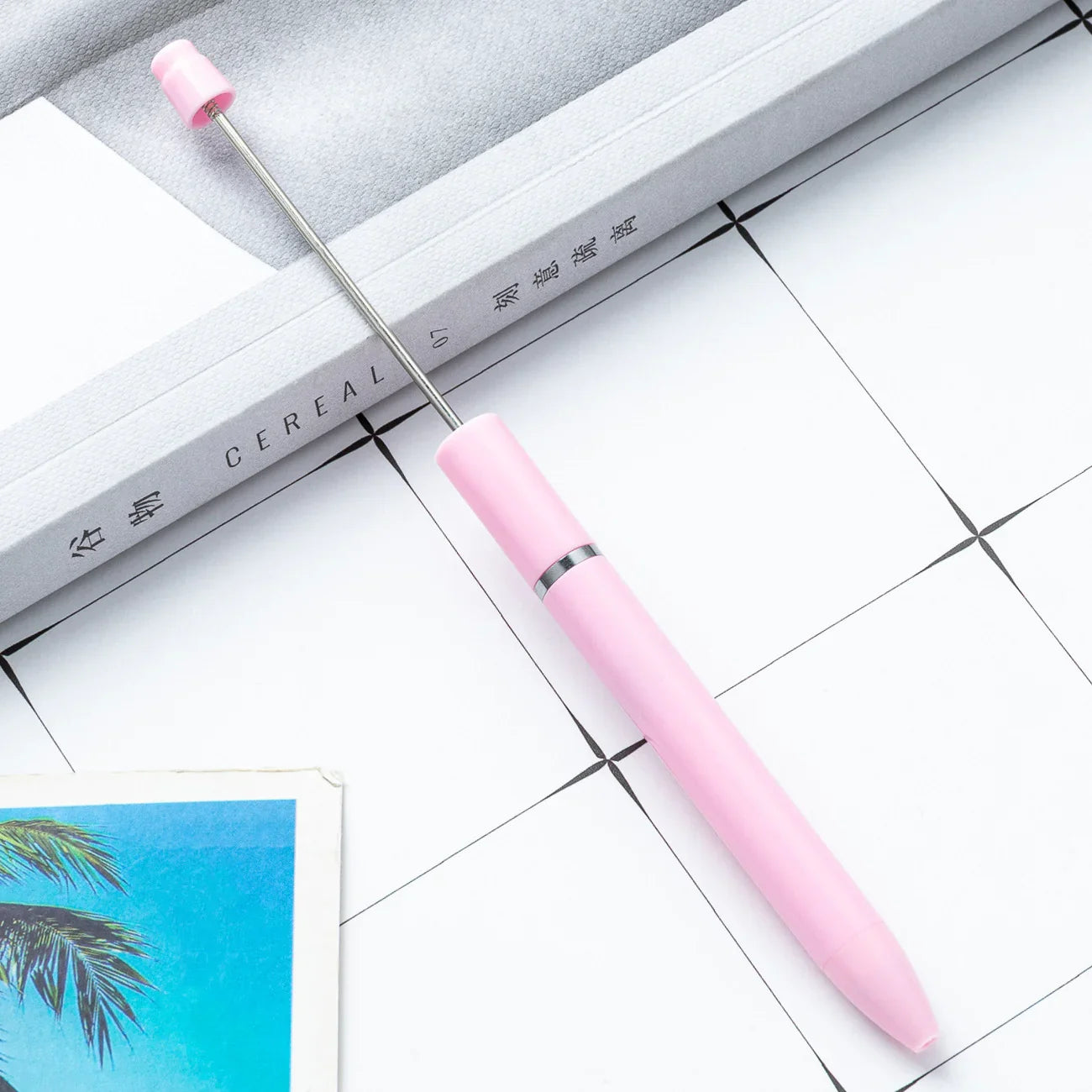 Long bead pen ins macaron puzzle cute grain pen