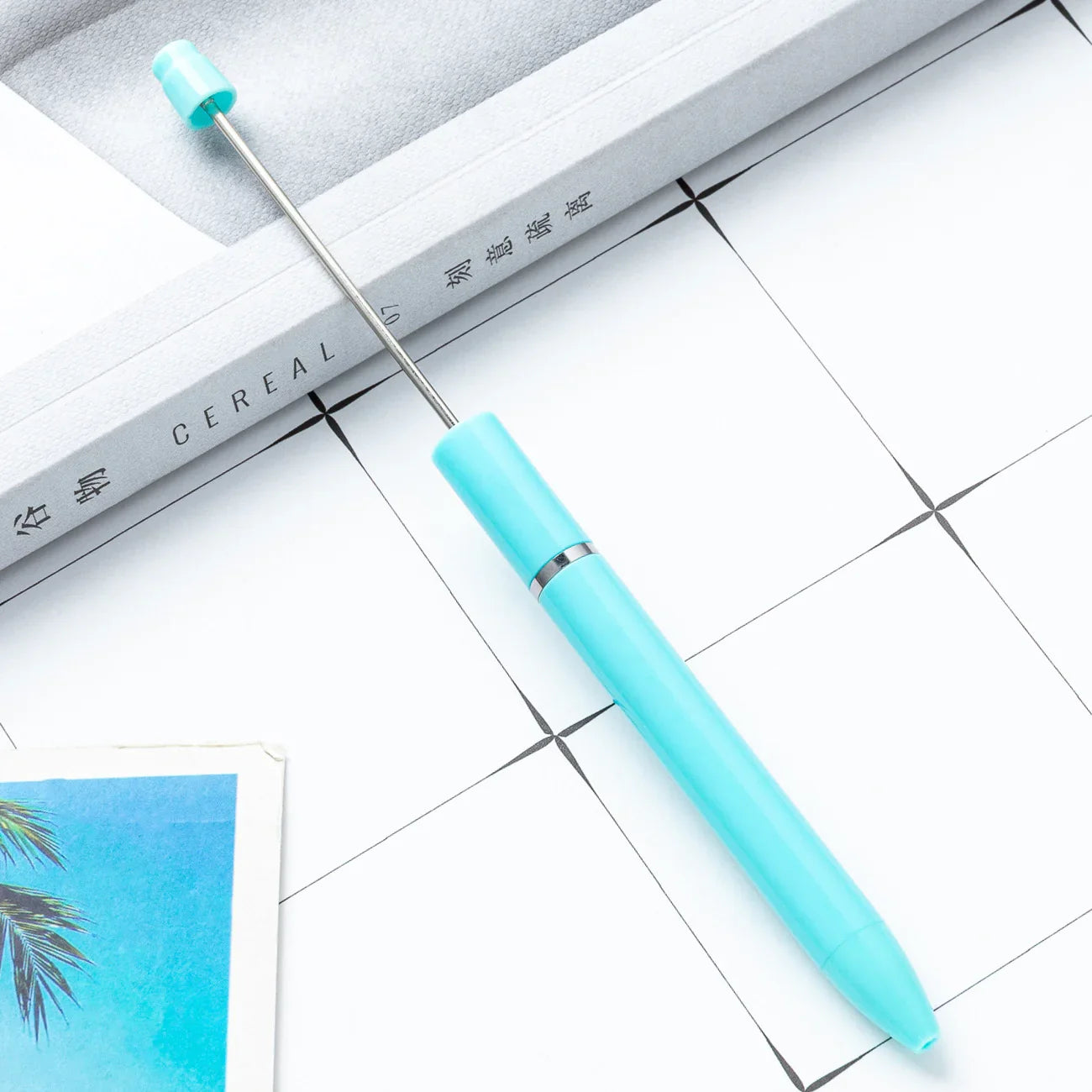 Long bead pen ins macaron puzzle cute grain pen