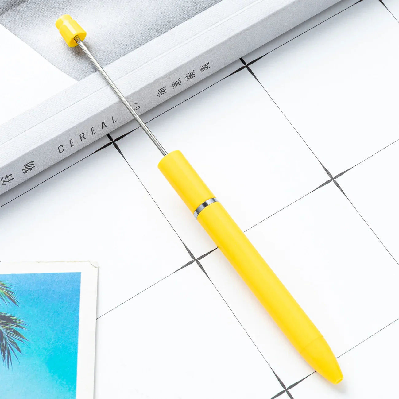 Long bead pen ins macaron puzzle cute grain pen