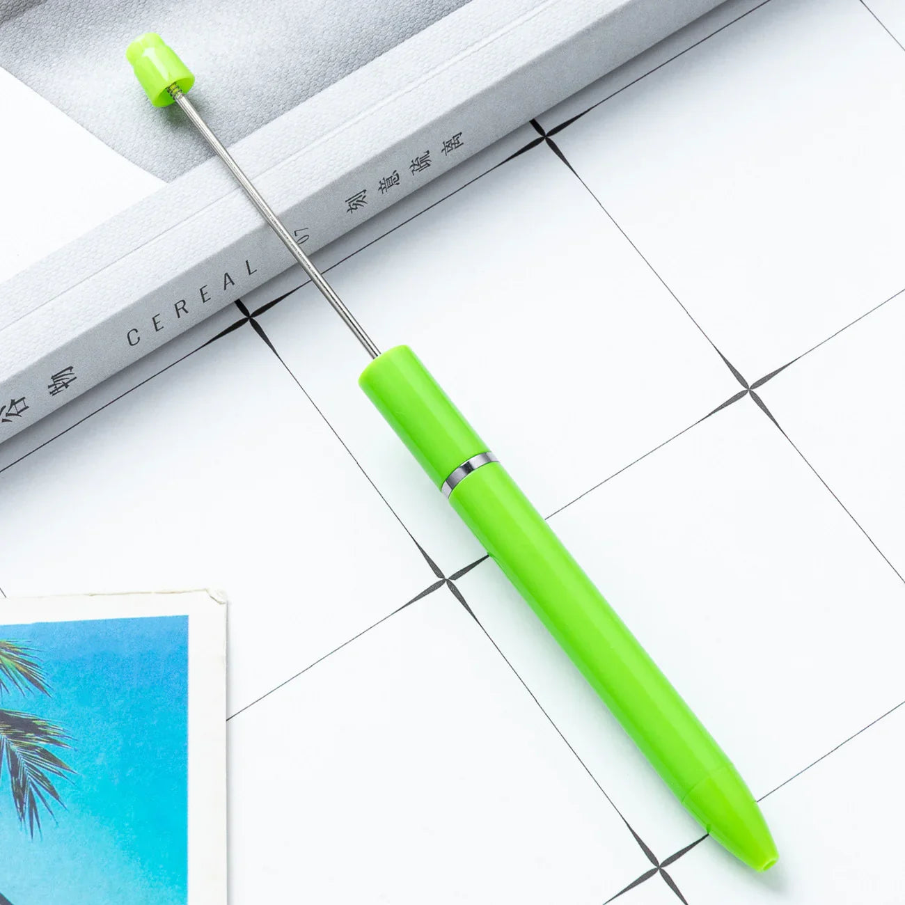 Long bead pen ins macaron puzzle cute grain pen