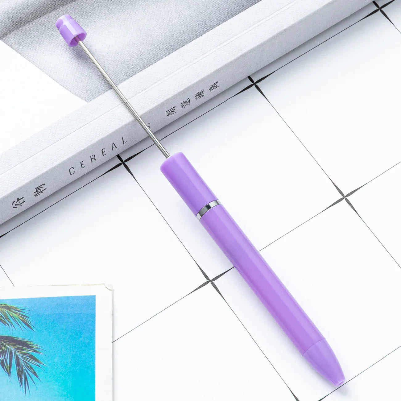 Long bead pen ins macaron puzzle cute grain pen