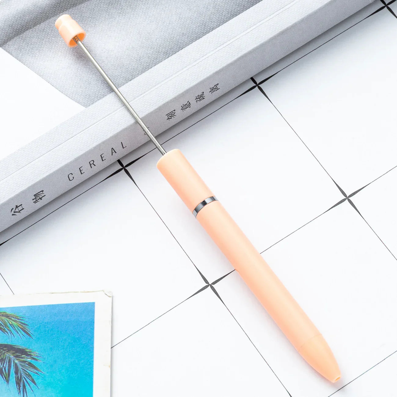 Long bead pen ins macaron puzzle cute grain pen