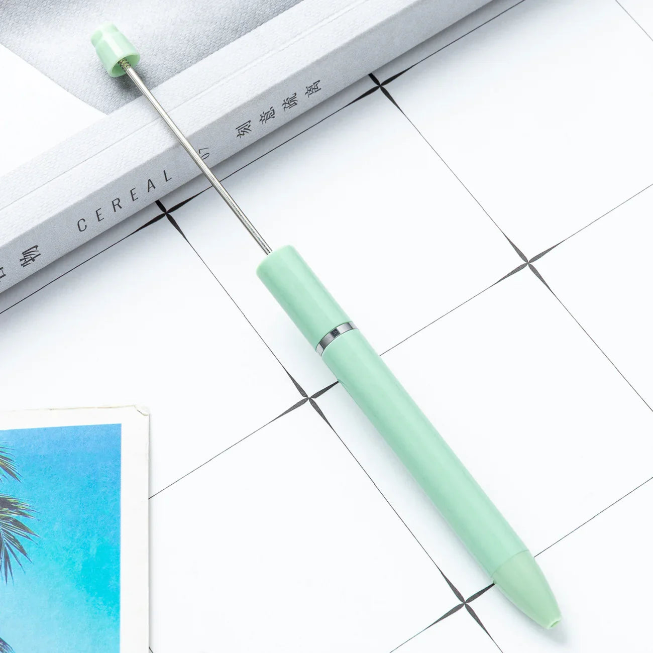 Long bead pen ins macaron puzzle cute grain pen