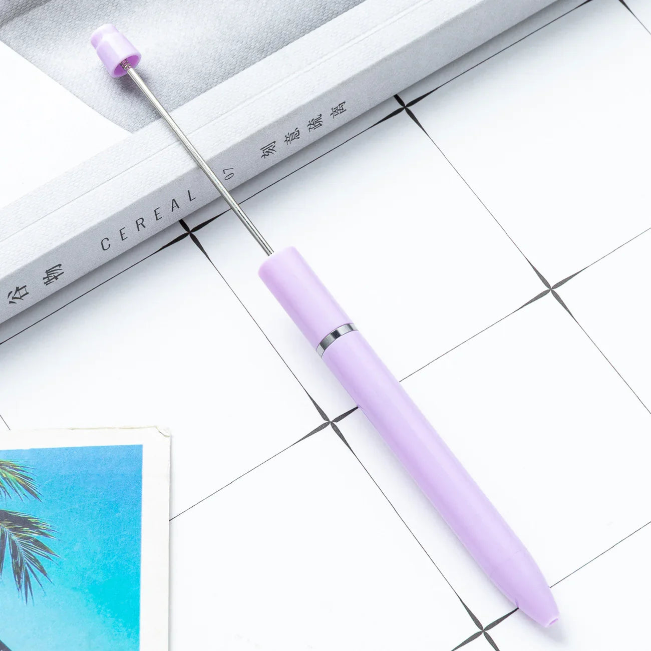 Long bead pen ins macaron puzzle cute grain pen