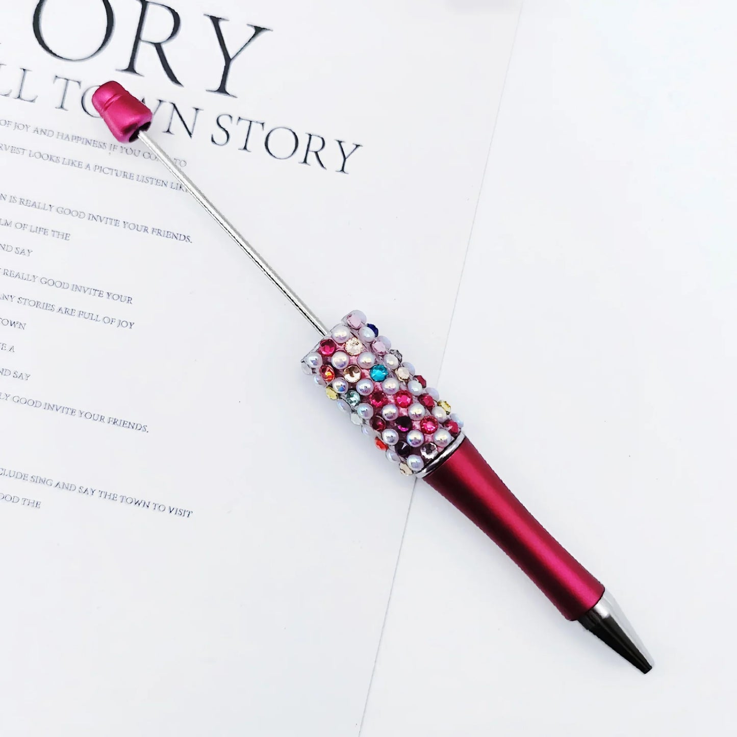 Candy Pearl Bead Pen Colorful UV Electroplating Ballpoint Pen Educational Ballpoint Pen