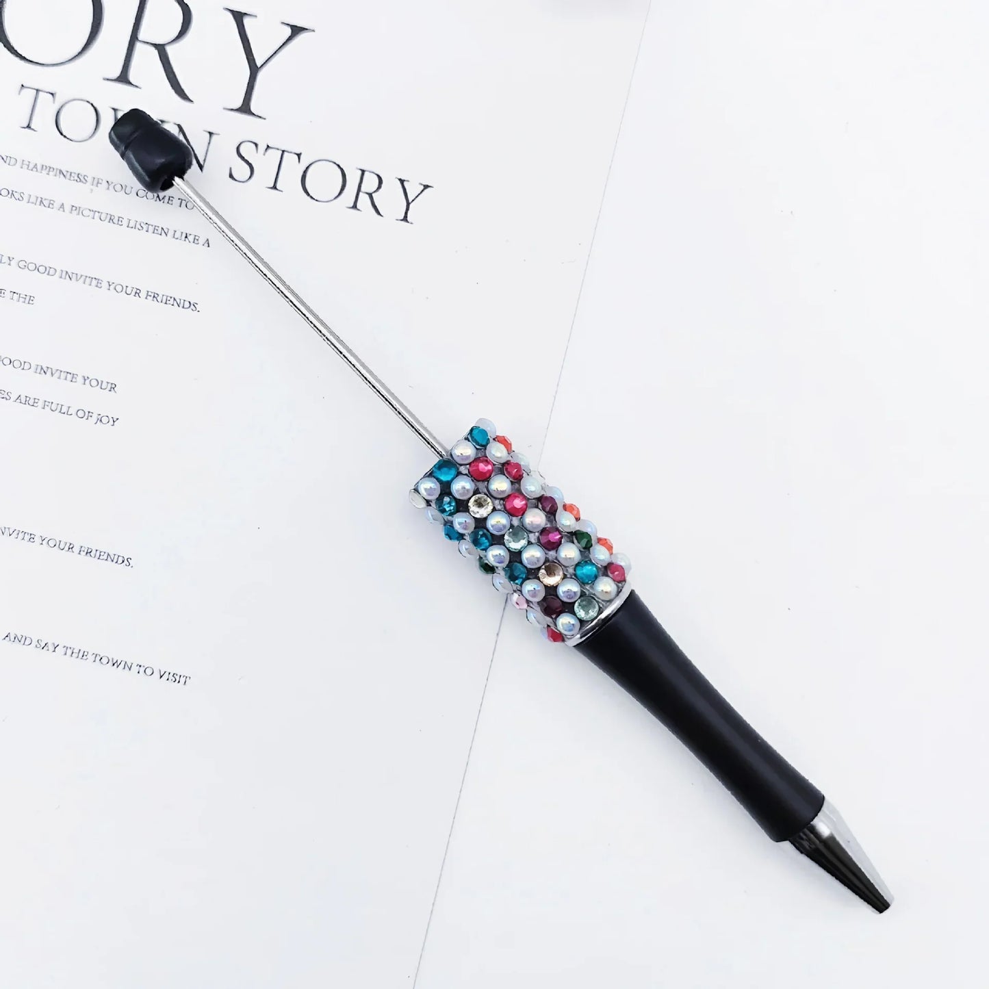 Candy Pearl Bead Pen Colorful UV Electroplating Ballpoint Pen Educational Ballpoint Pen