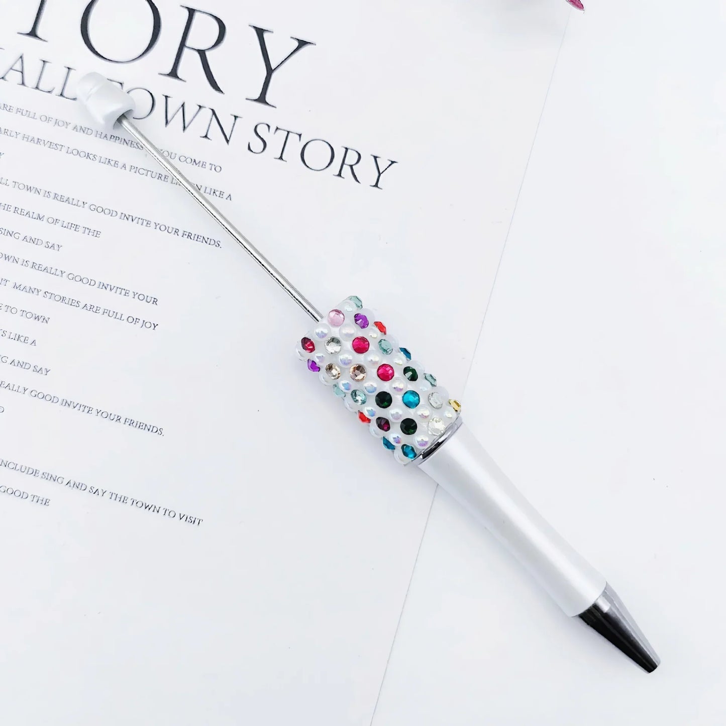 Candy Pearl Bead Pen Colorful UV Electroplating Ballpoint Pen Educational Ballpoint Pen