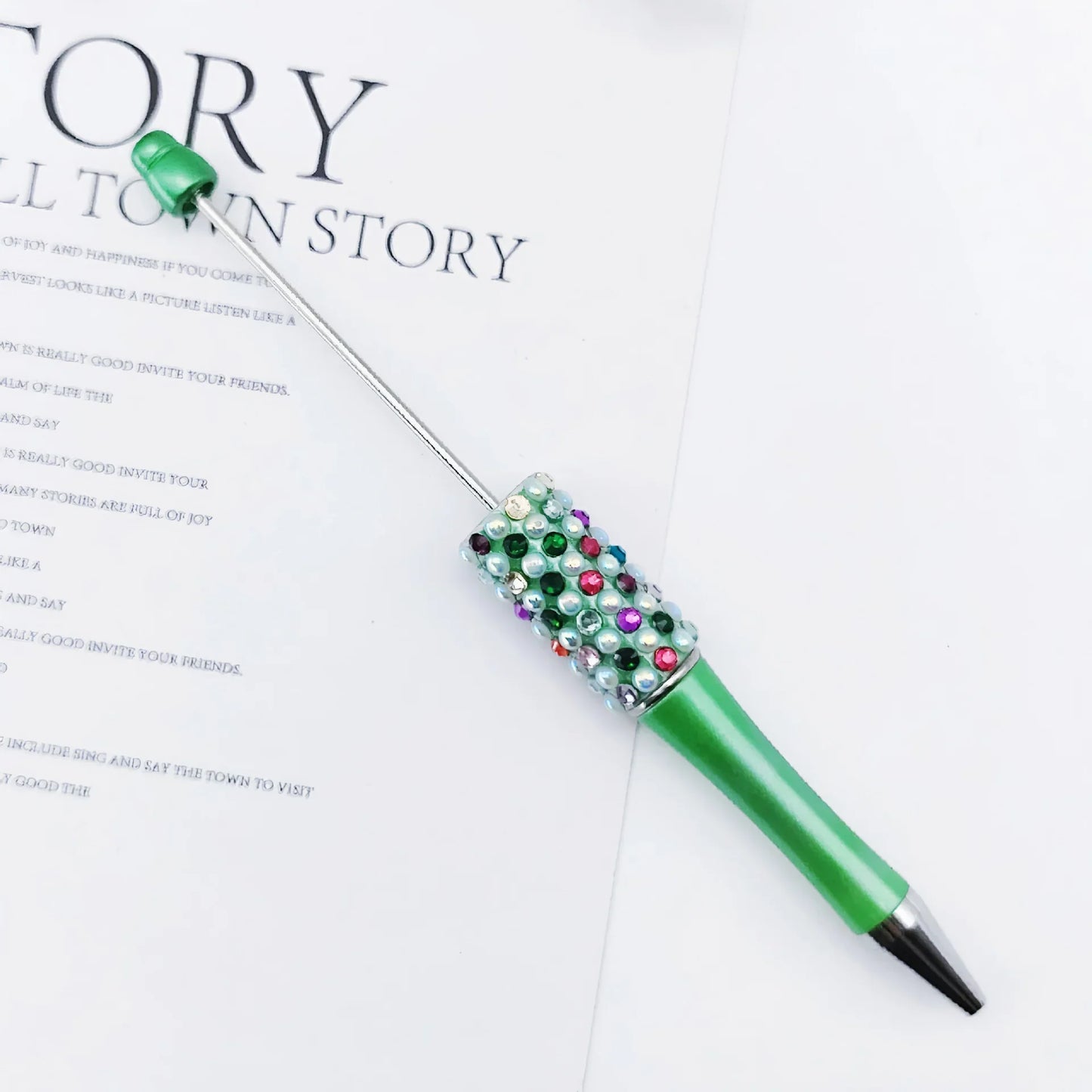 Candy Pearl Bead Pen Colorful UV Electroplating Ballpoint Pen Educational Ballpoint Pen