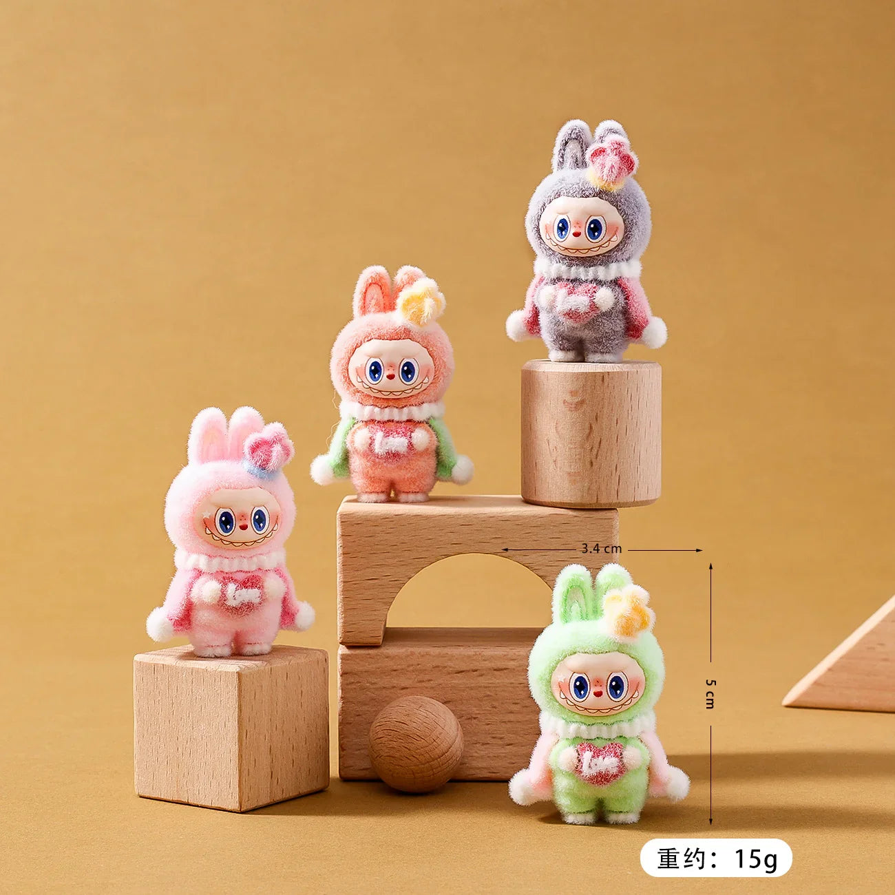 Flocked Labu King Cute Doll 10pcs/set (No Hole)