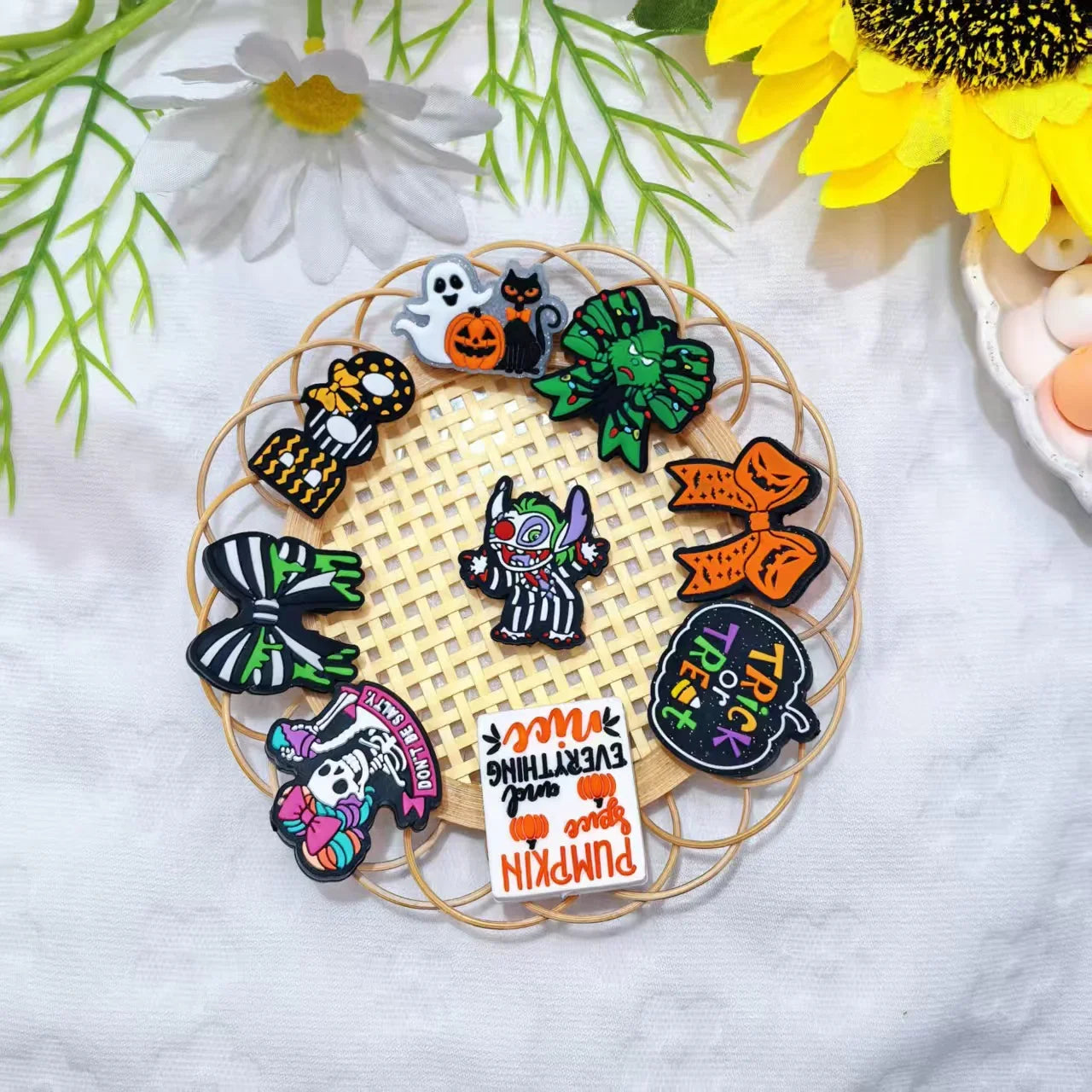 Halloween Series Bow Silicone Focus Beads