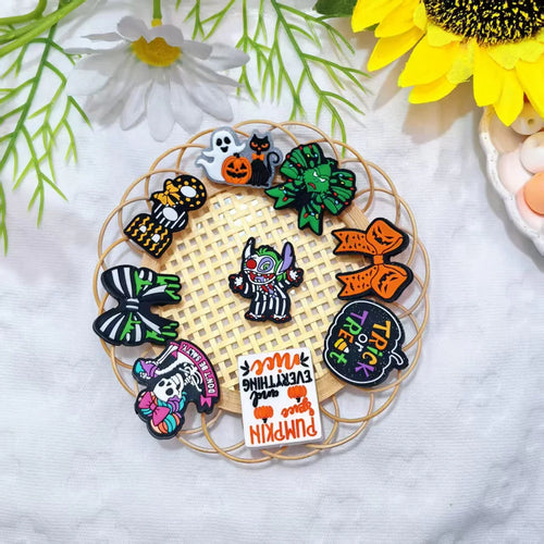Halloween Series Bow Silicone Focus Beads