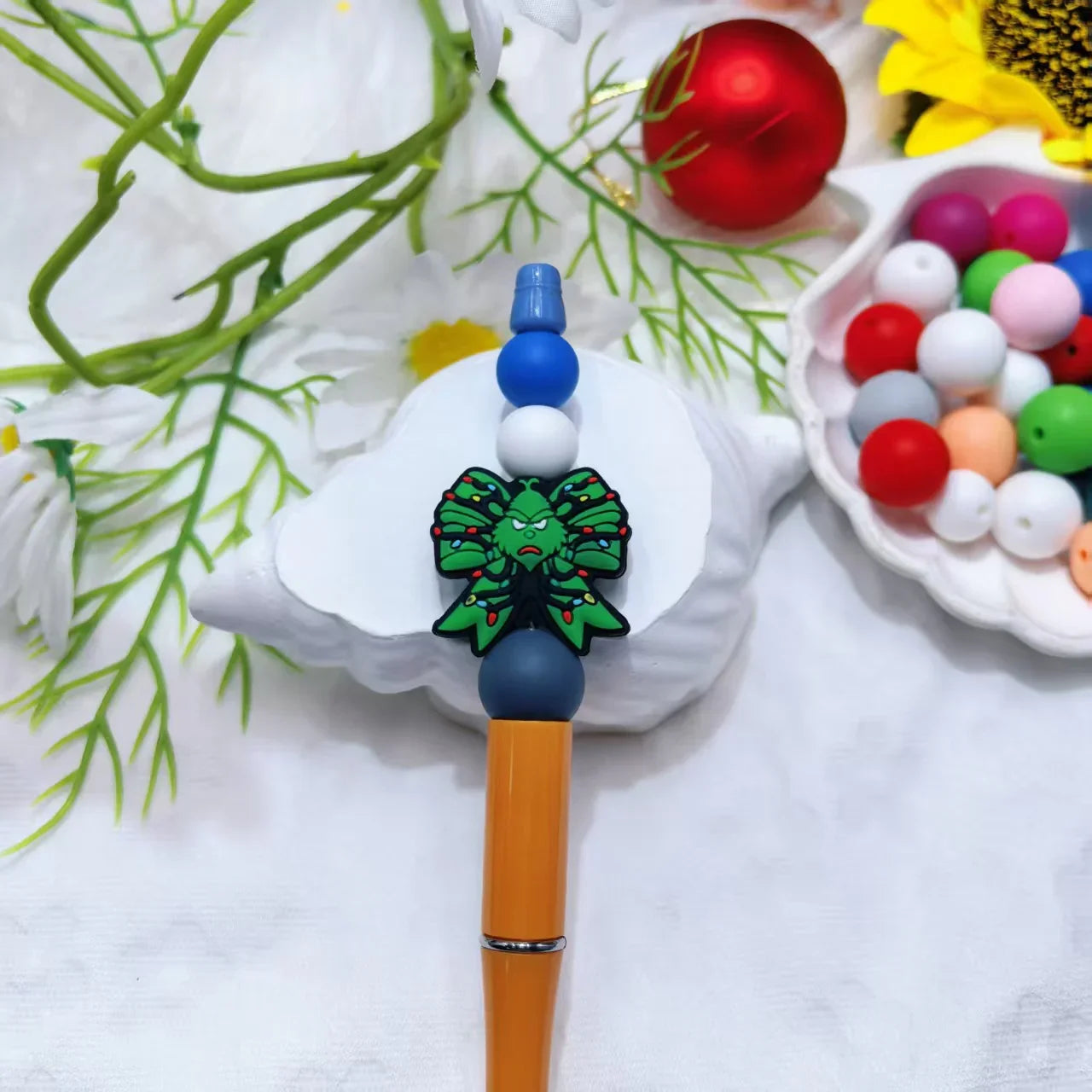 Halloween Series Bow Silicone Focus Beads