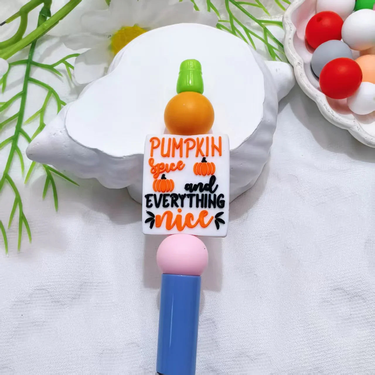 Halloween Series Bow Silicone Focus Beads