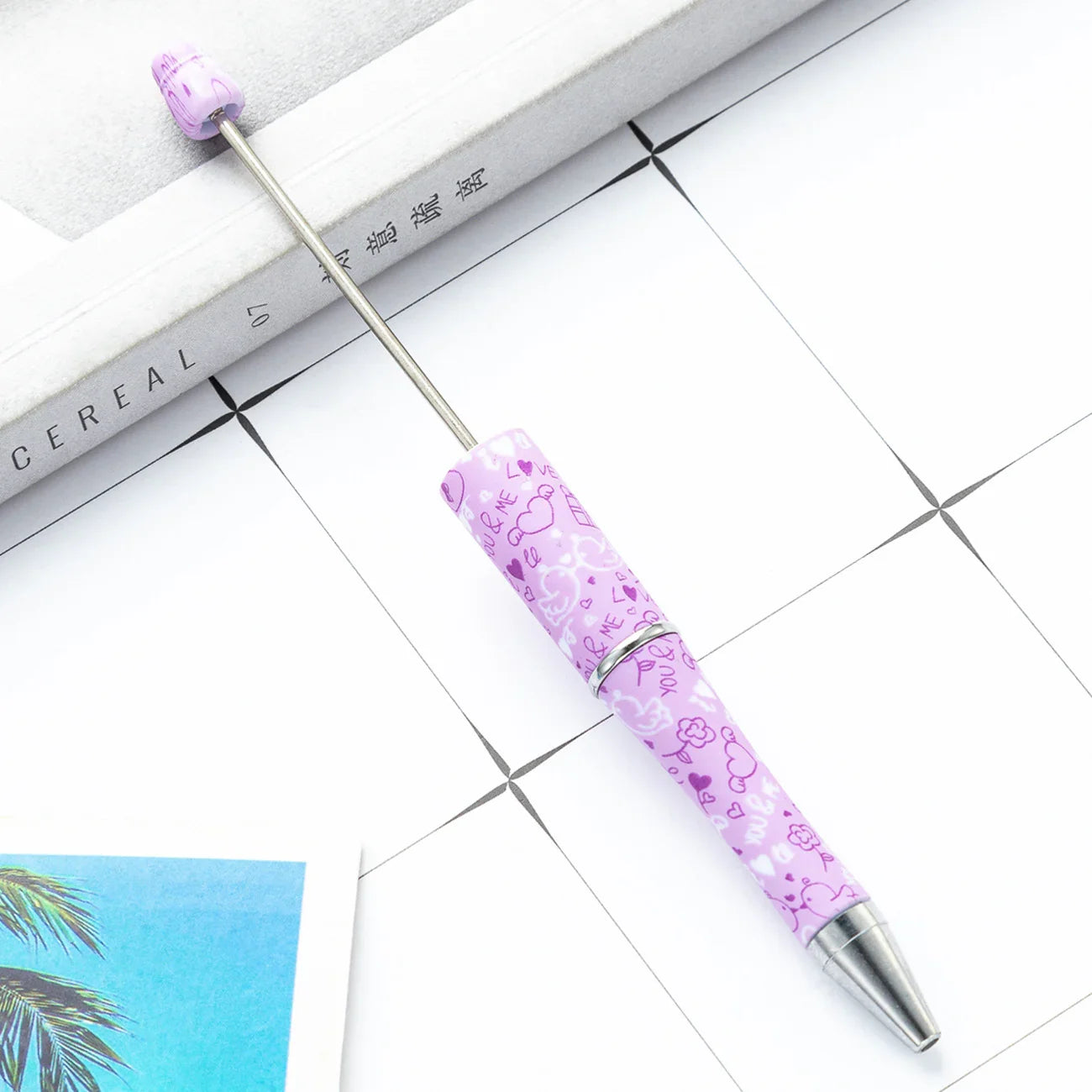 DIY Plastic Bead Pen Creative Valentine's Day Love Series Bead Pen