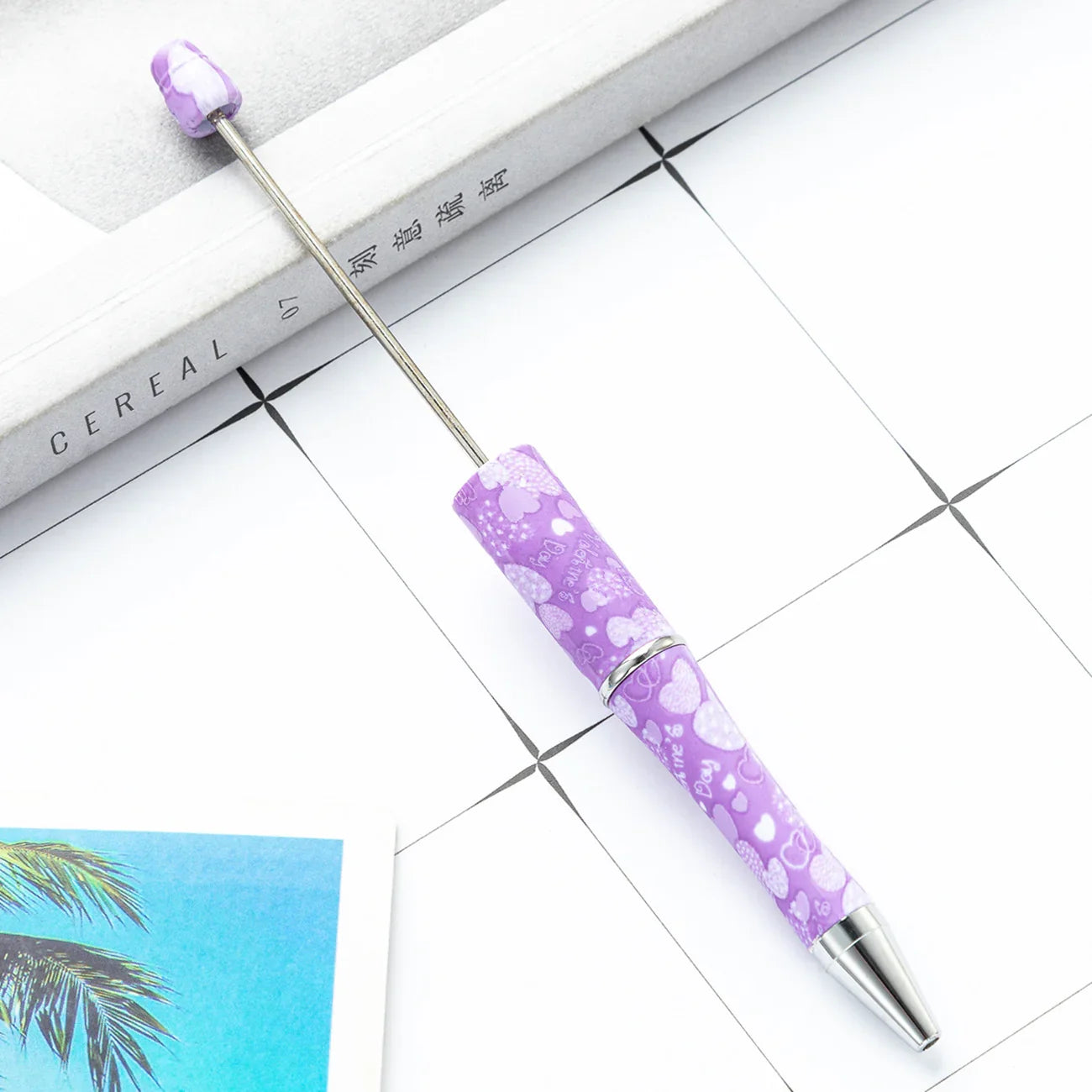 DIY Plastic Bead Pen Creative Valentine's Day Love Series Bead Pen