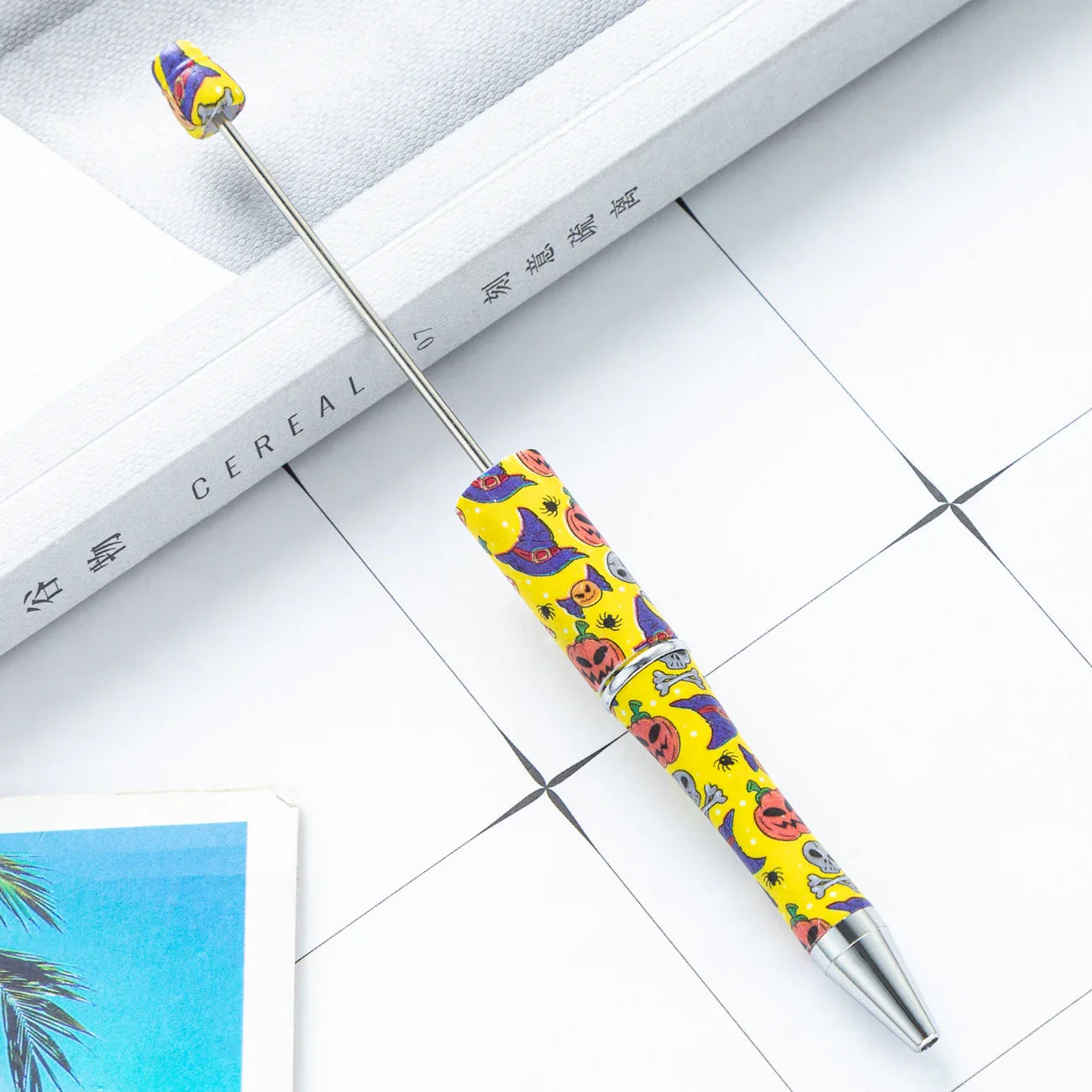 DIY Plastic Bead Pen Cartoon Christmas Halloween Bead Pen