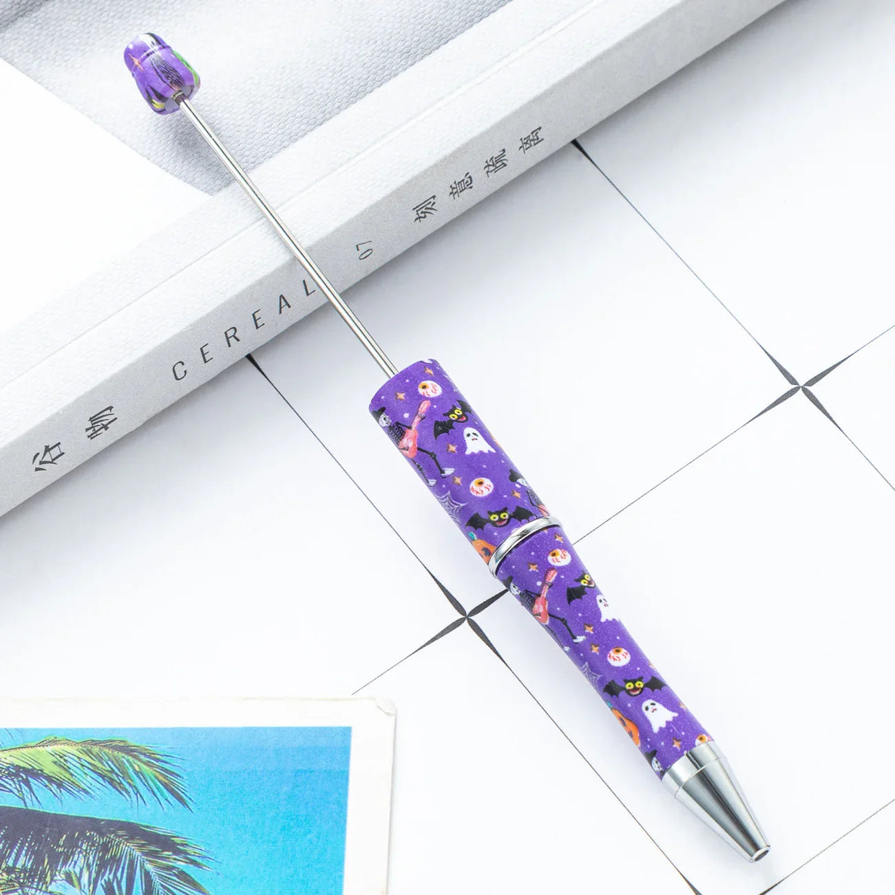 DIY Plastic Bead Pen Cartoon Christmas Halloween Bead Pen