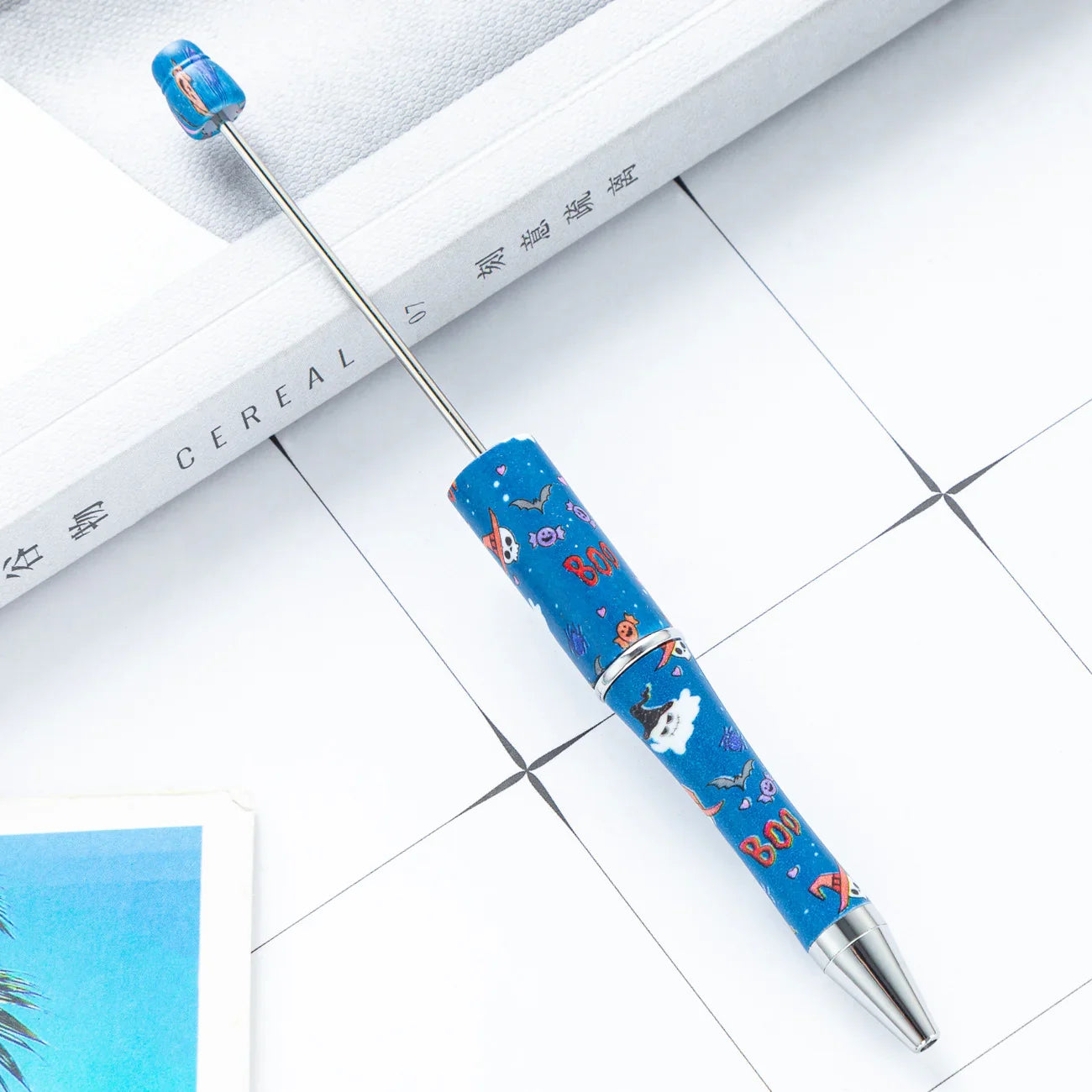 DIY Plastic Bead Pen Cartoon Christmas Halloween Bead Pen