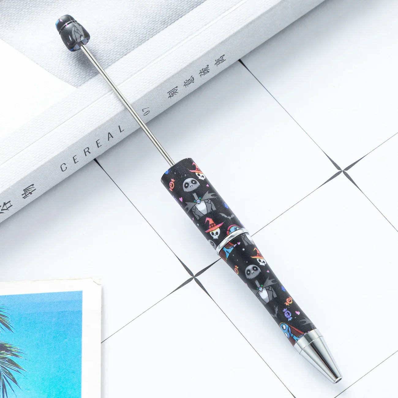 DIY Plastic Bead Pen Cartoon Christmas Halloween Bead Pen