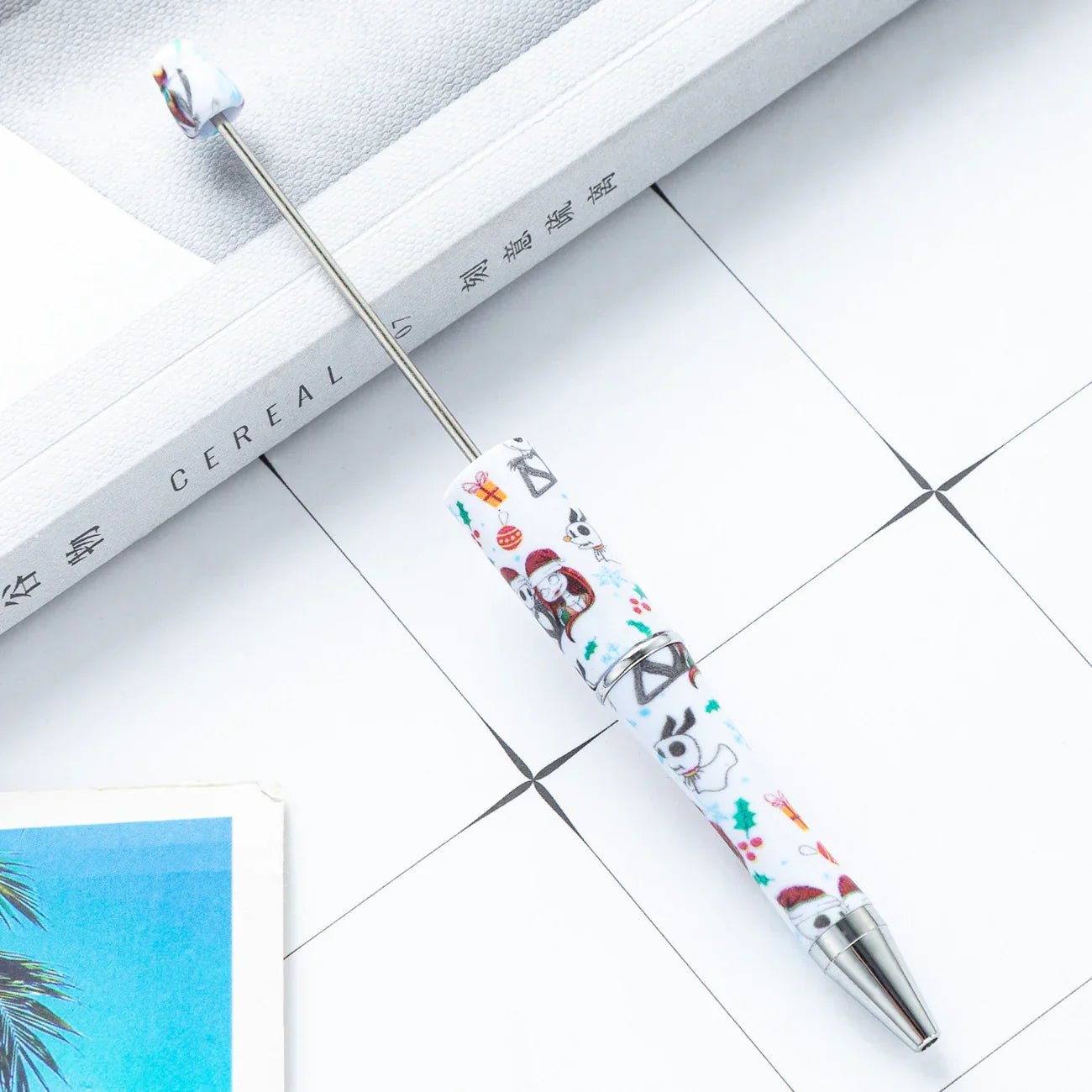 DIY Plastic Bead Pen Cartoon Christmas Halloween Bead Pen