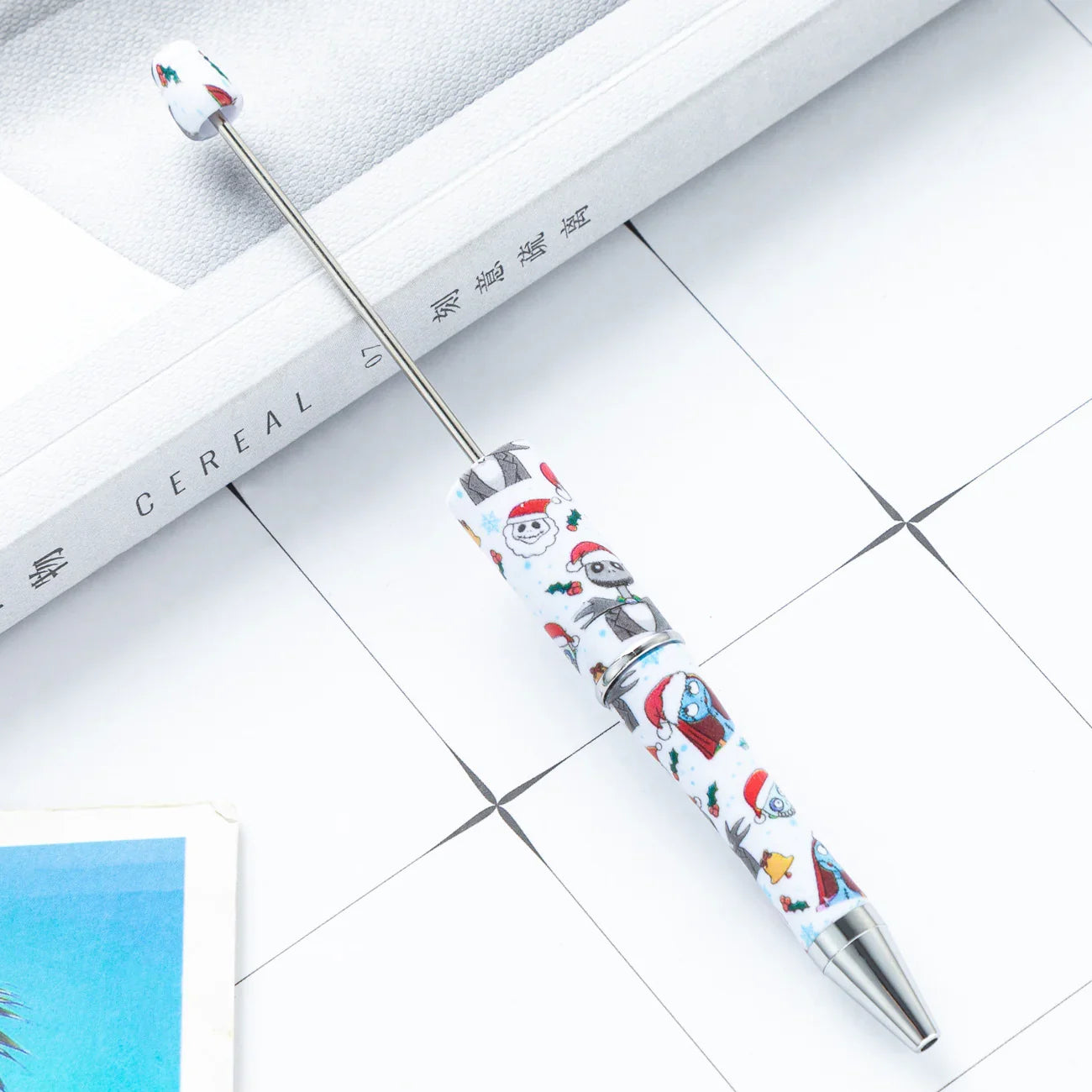 DIY Plastic Bead Pen Cartoon Christmas Halloween Bead Pen