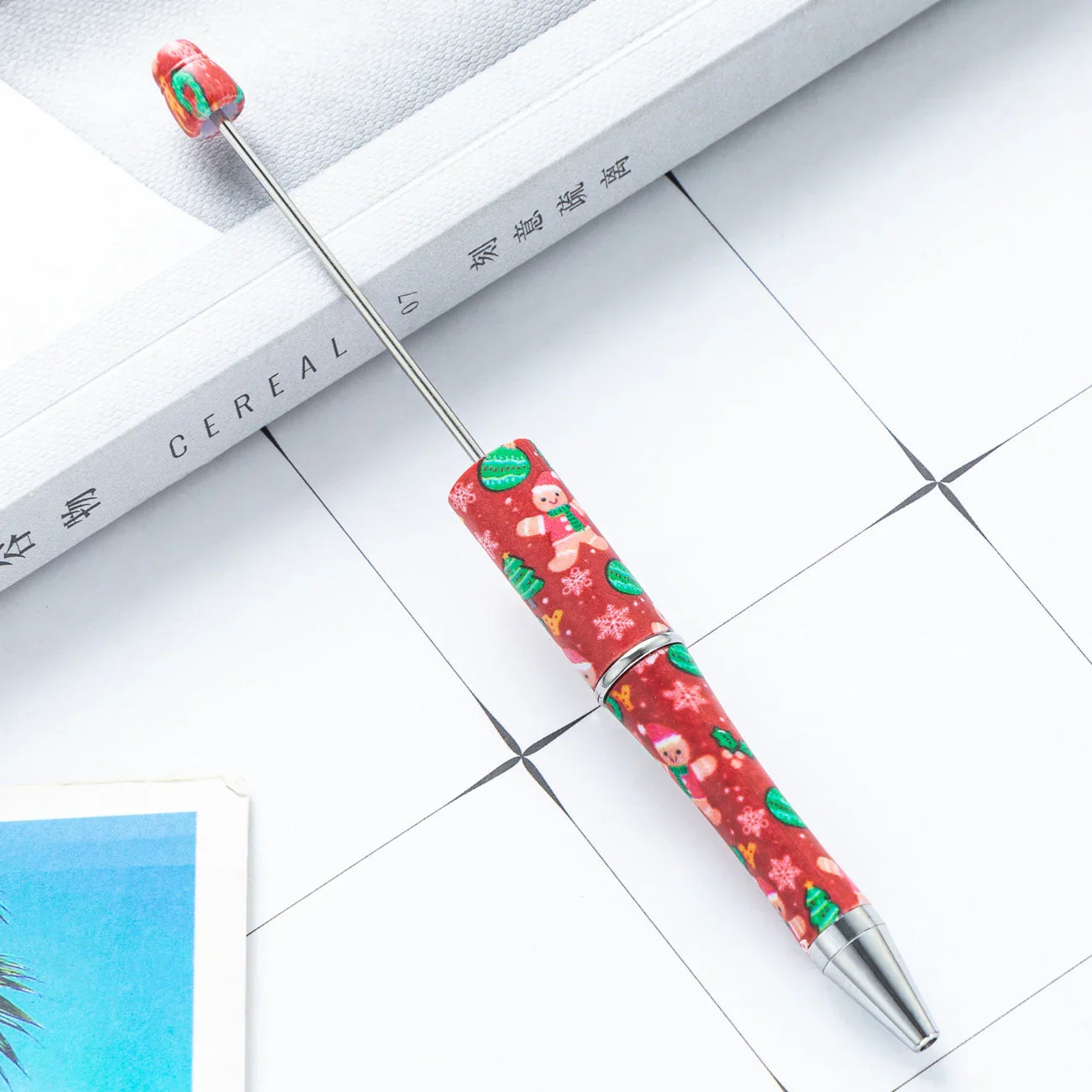 DIY Plastic Bead Pen Cartoon Christmas Halloween Bead Pen