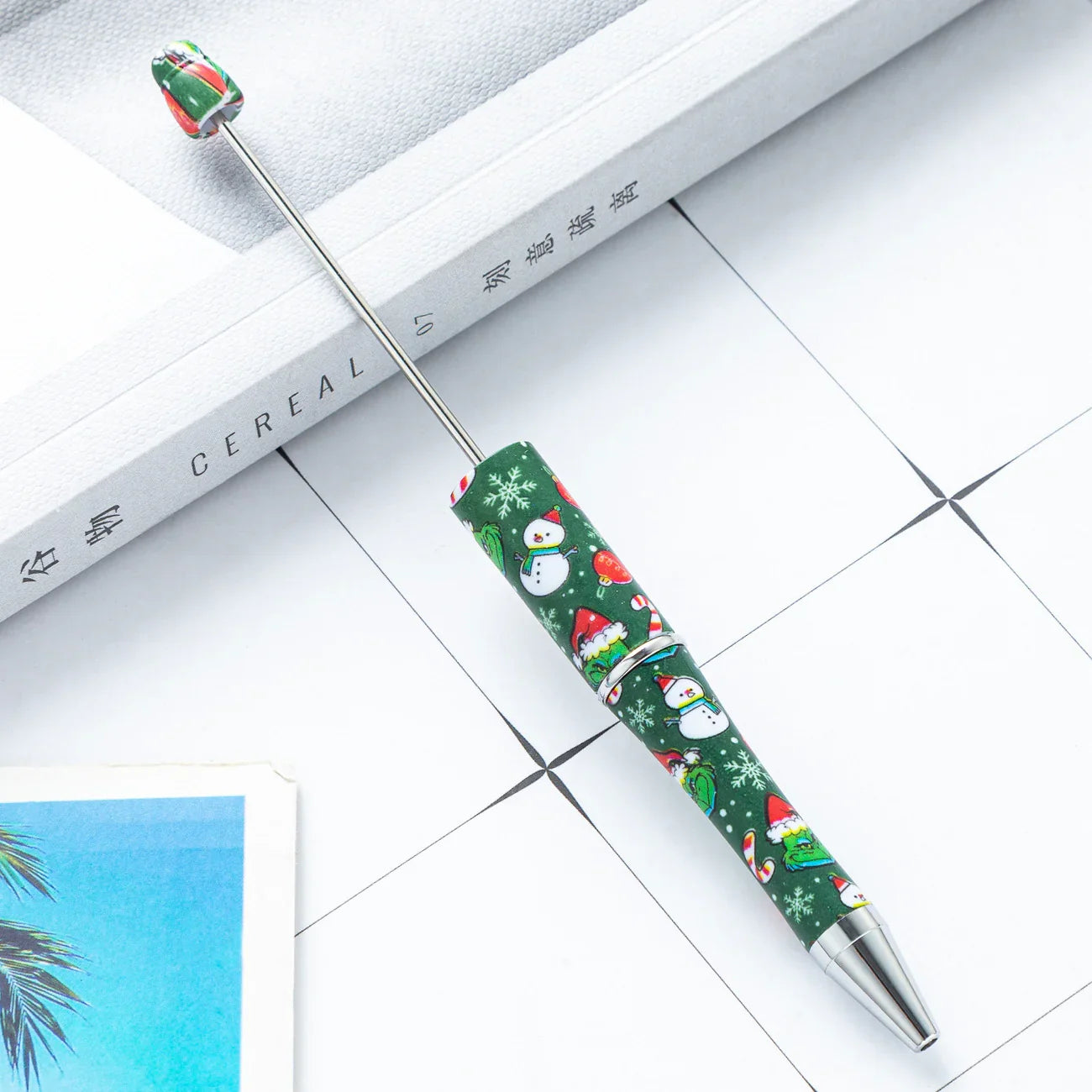 DIY Plastic Bead Pen Cartoon Christmas Halloween Bead Pen