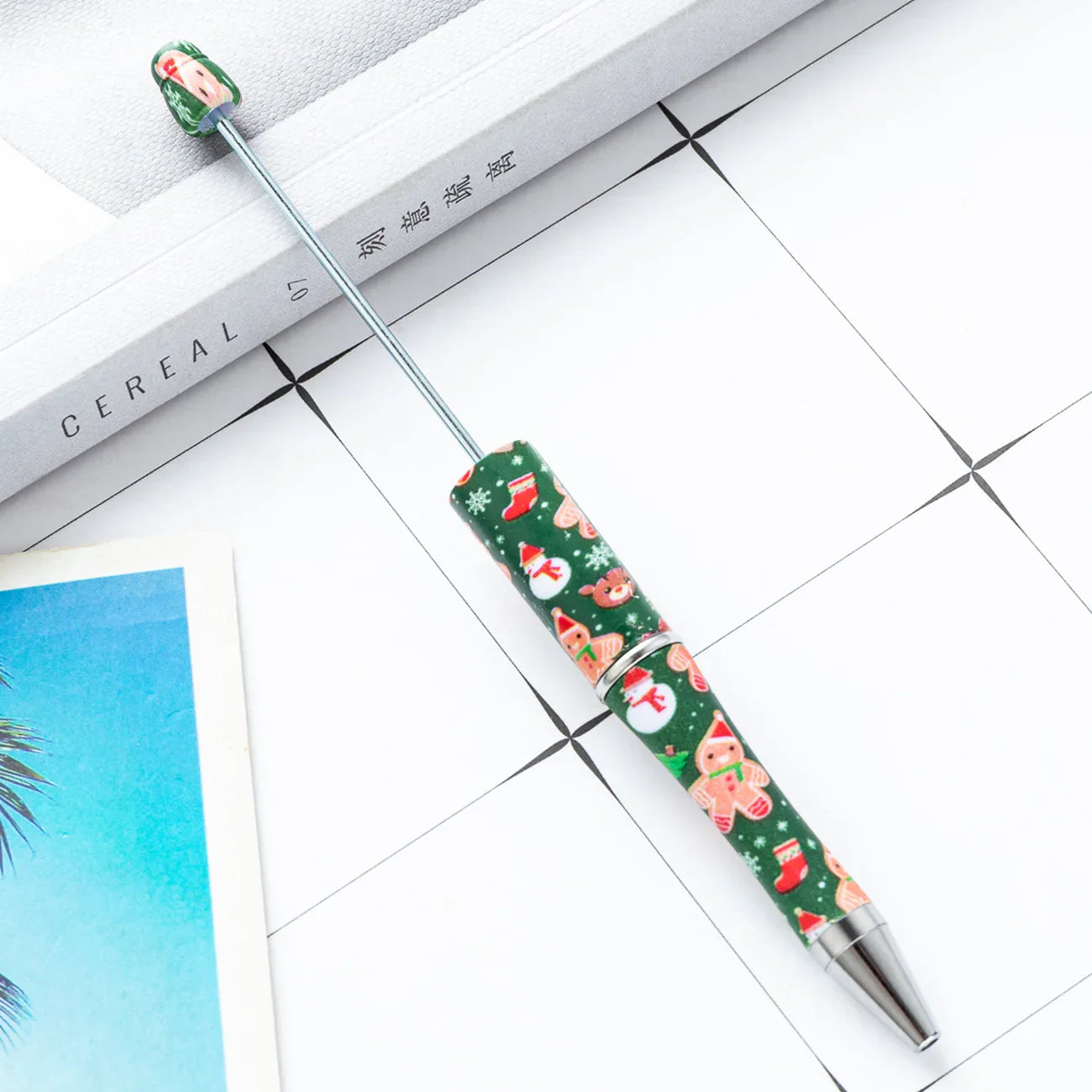 DIY Plastic Bead Pen Cartoon Christmas Halloween Bead Pen