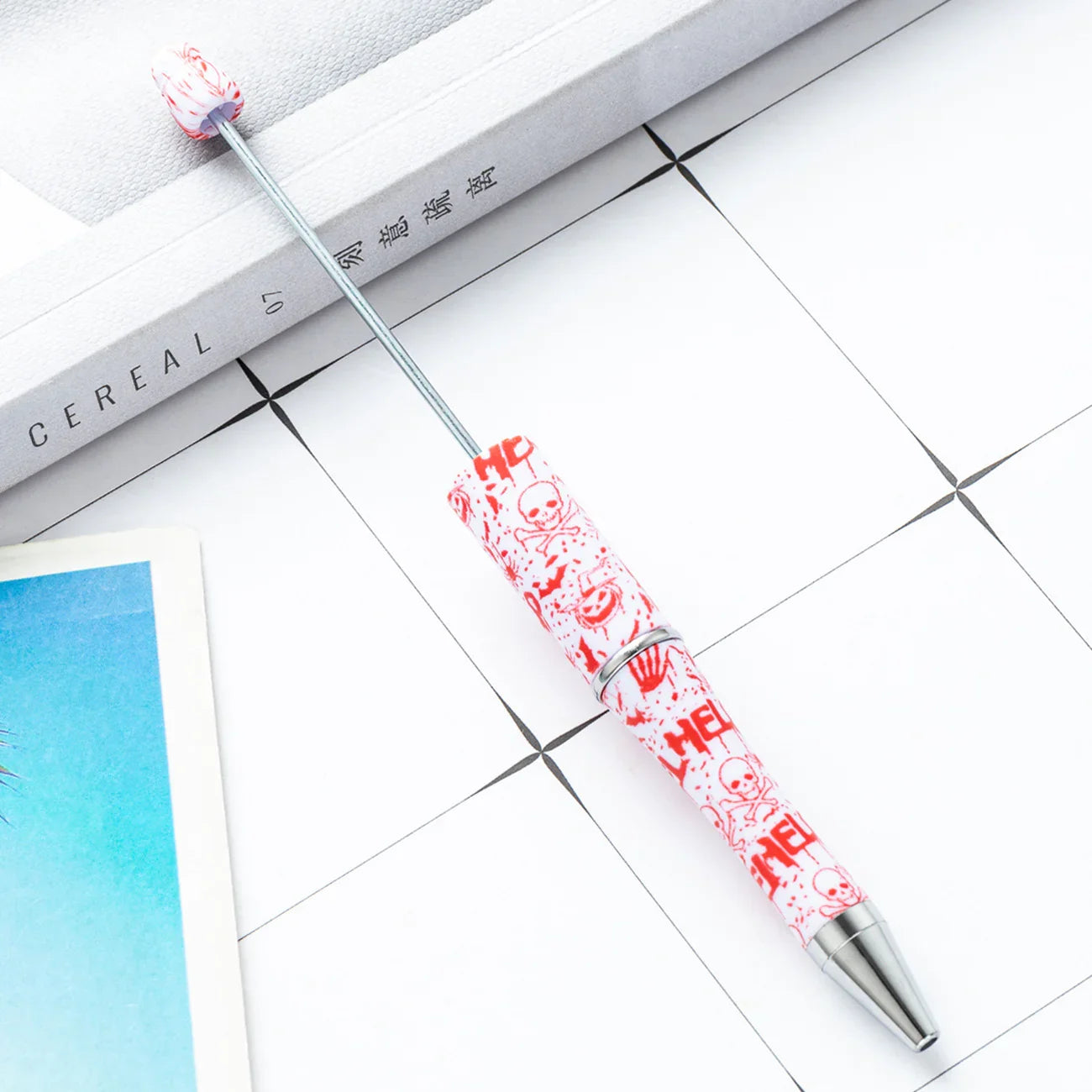 DIY Plastic Bead Pen Cartoon Christmas Halloween Bead Pen
