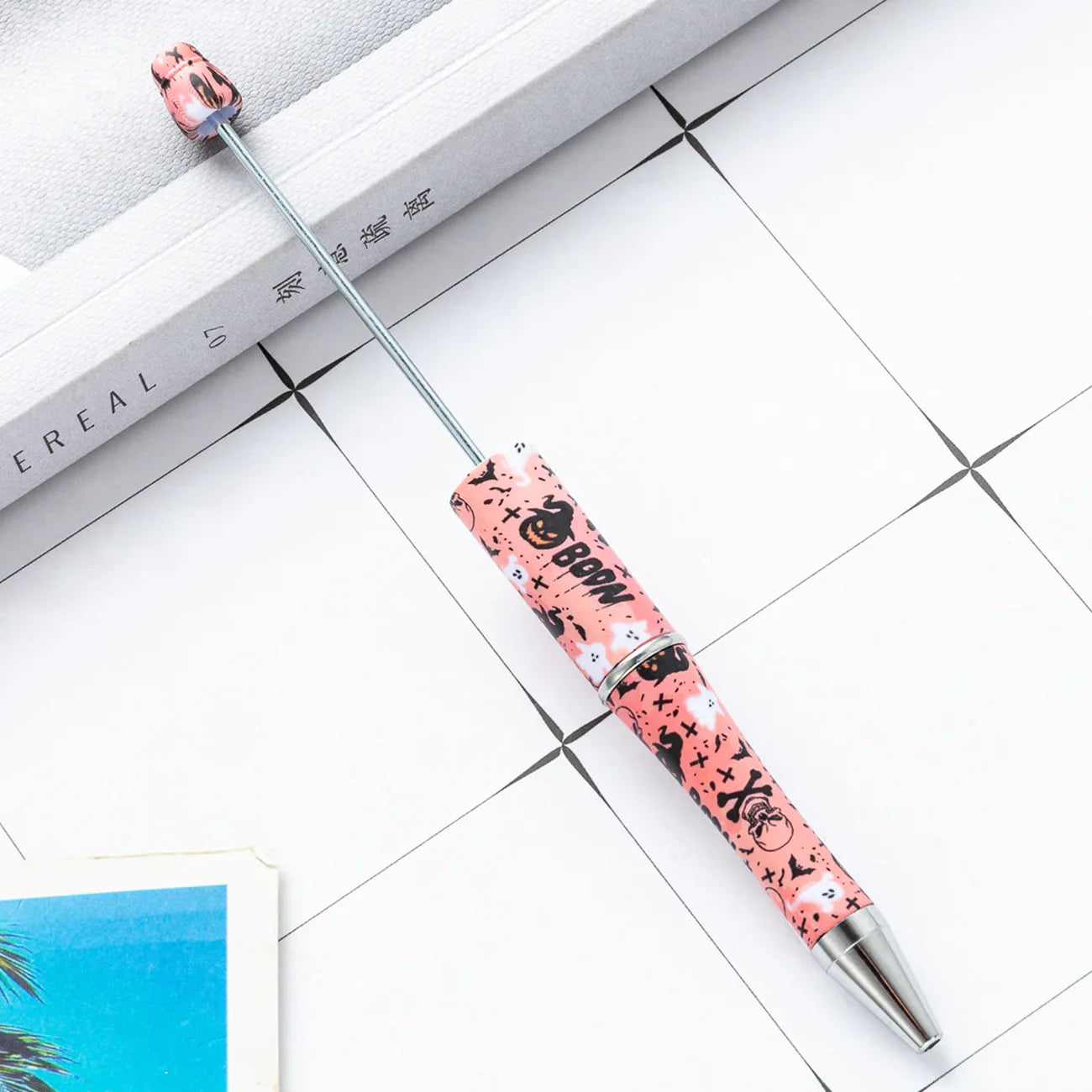 DIY Plastic Bead Pen Cartoon Christmas Halloween Bead Pen