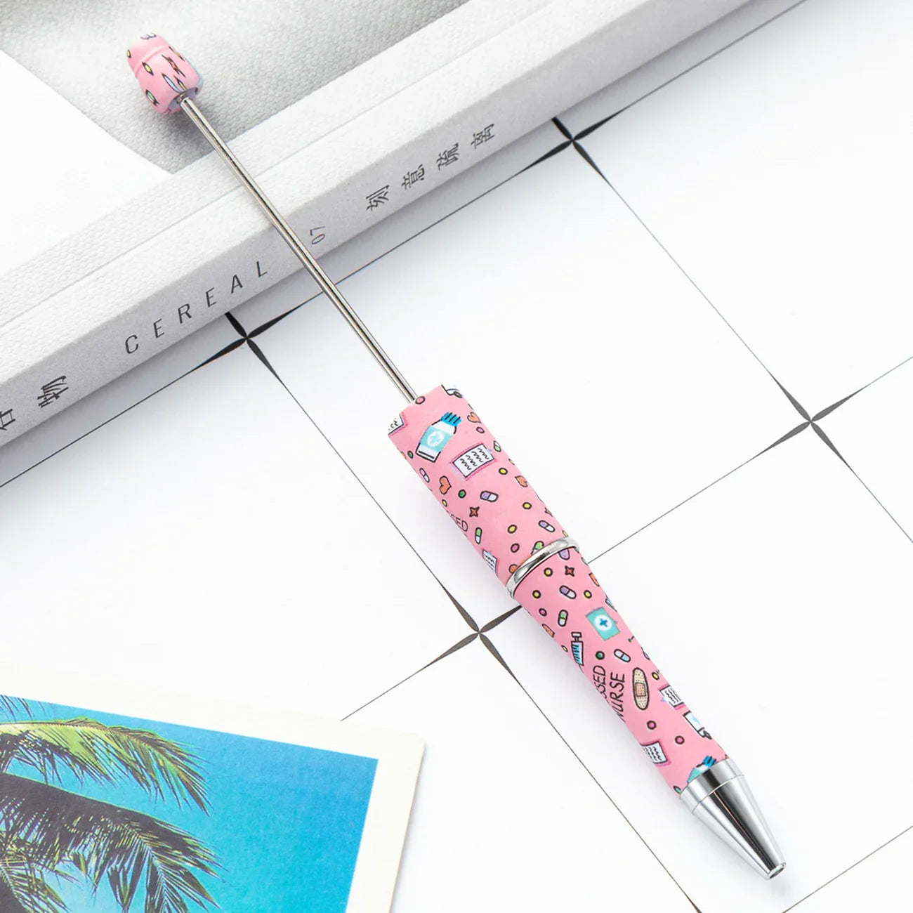DIY Plastic Bead Pen Creative Nurses Day Bead Pen