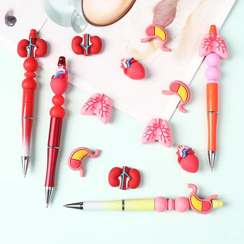 Medical Care Science and Education 3D Silicone Beads Cartoon Organ Model Three-dimensional Silicone Focal Beads
