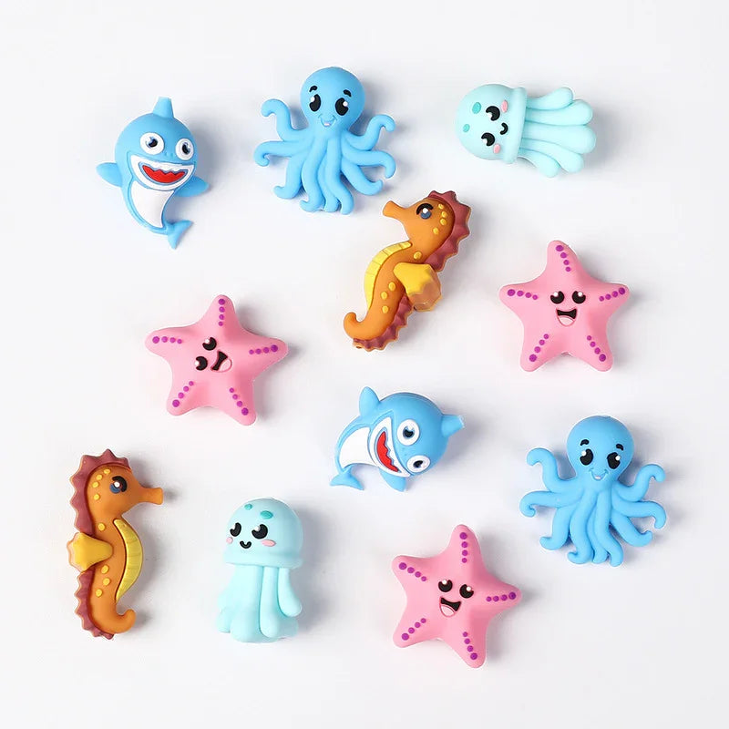 Marine Animal World Shark 3D Silicone Beads Bead Pen Animal Focal Beads