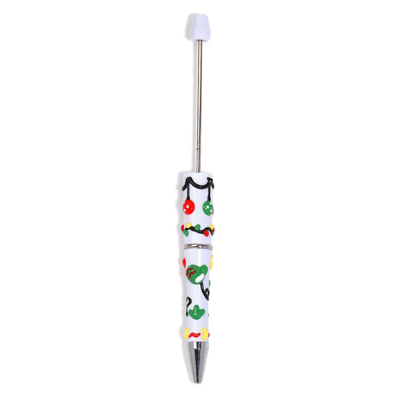 Christmas Cartoon Cute Cream Painted Bead Pen