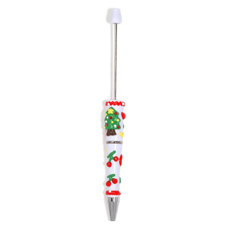 Christmas Cartoon Cute Cream Painted Bead Pen