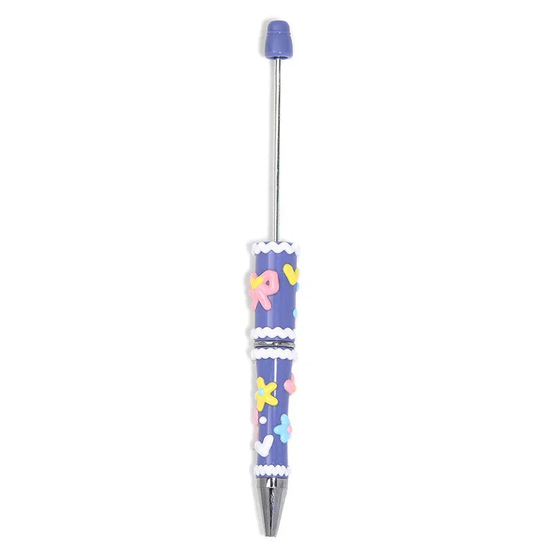 Hand-painted Bow Cartoon Beaded Pen Macaron Color Matching