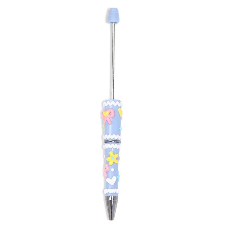 Hand-painted Bow Cartoon Beaded Pen Macaron Color Matching