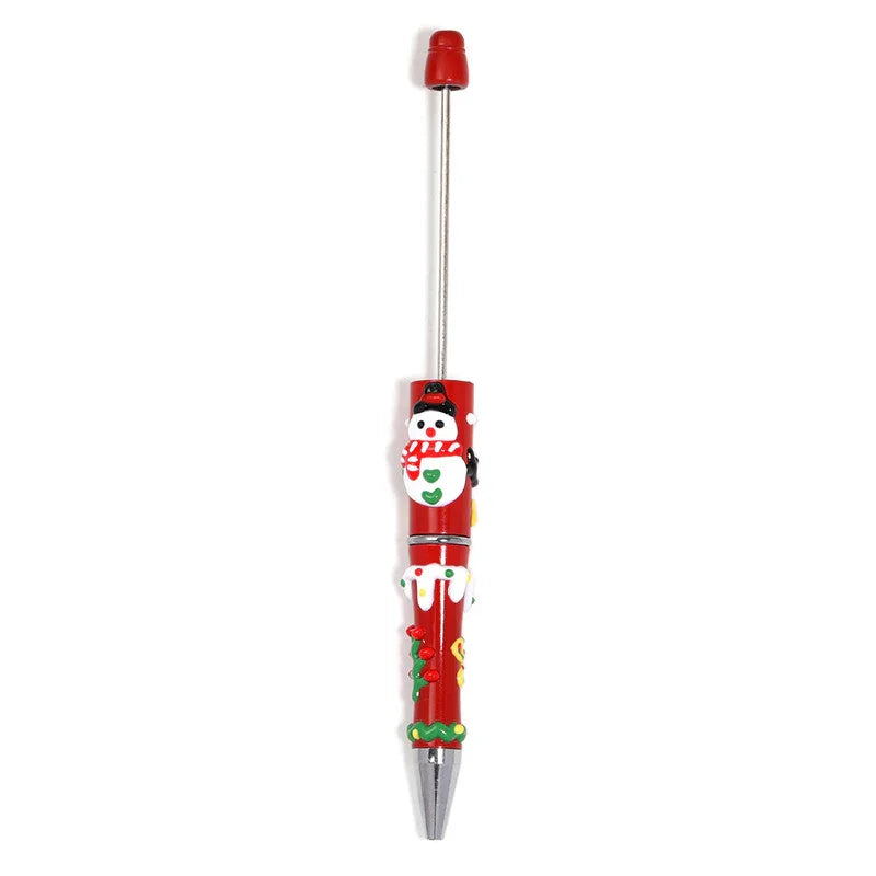 Christmas Cartoon Cute Cream Painted Bead Pen