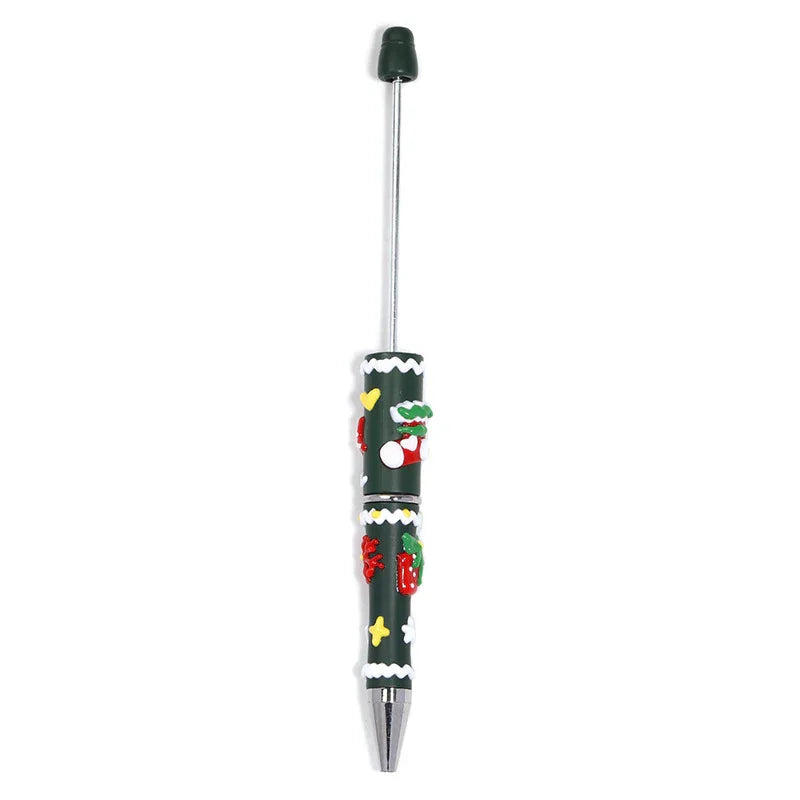 Christmas Cartoon Cute Cream Painted Bead Pen