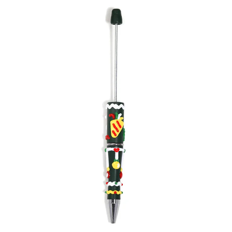Christmas Cartoon Cute Cream Painted Bead Pen