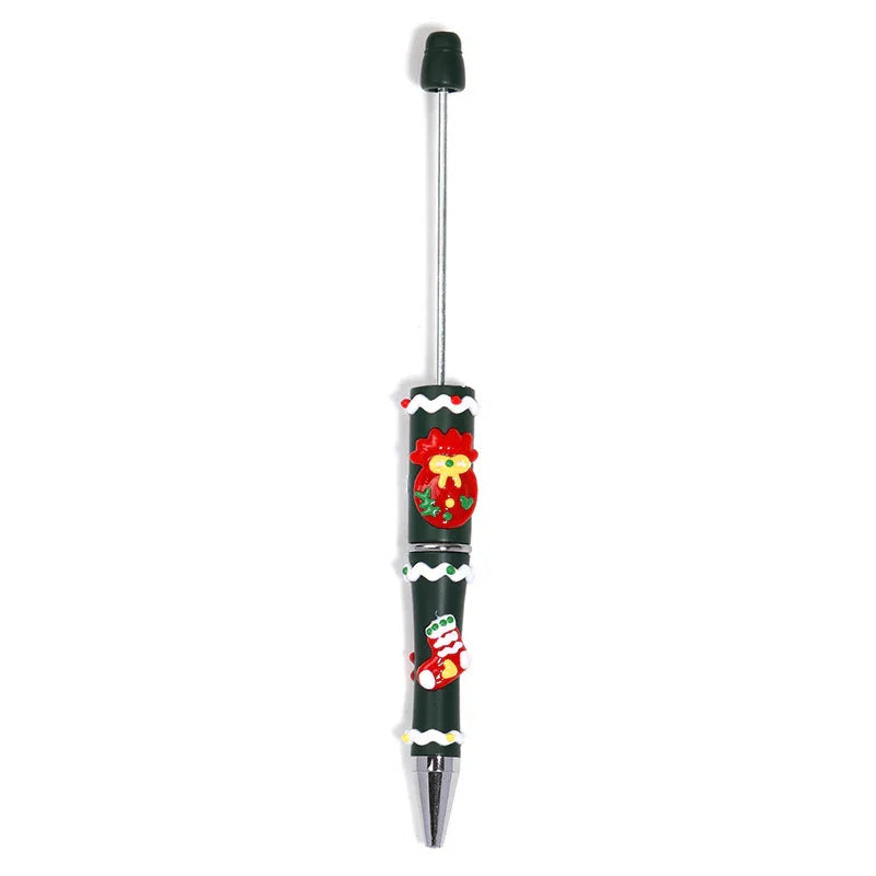 Christmas Cartoon Cute Cream Painted Bead Pen